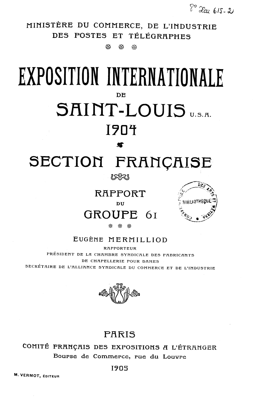 Page de titre du 8XAE615.2