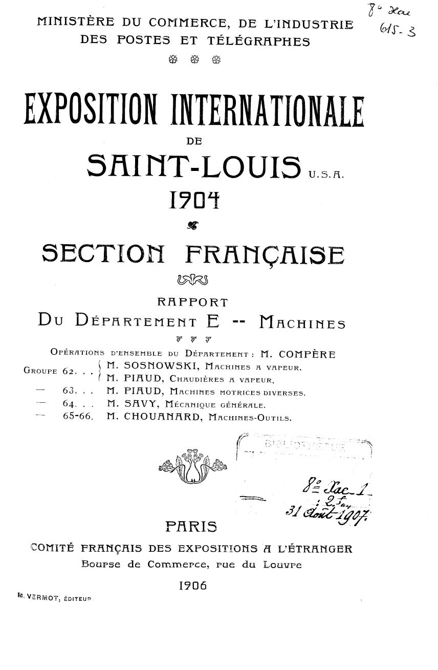 Page de titre du 8XAE615.3