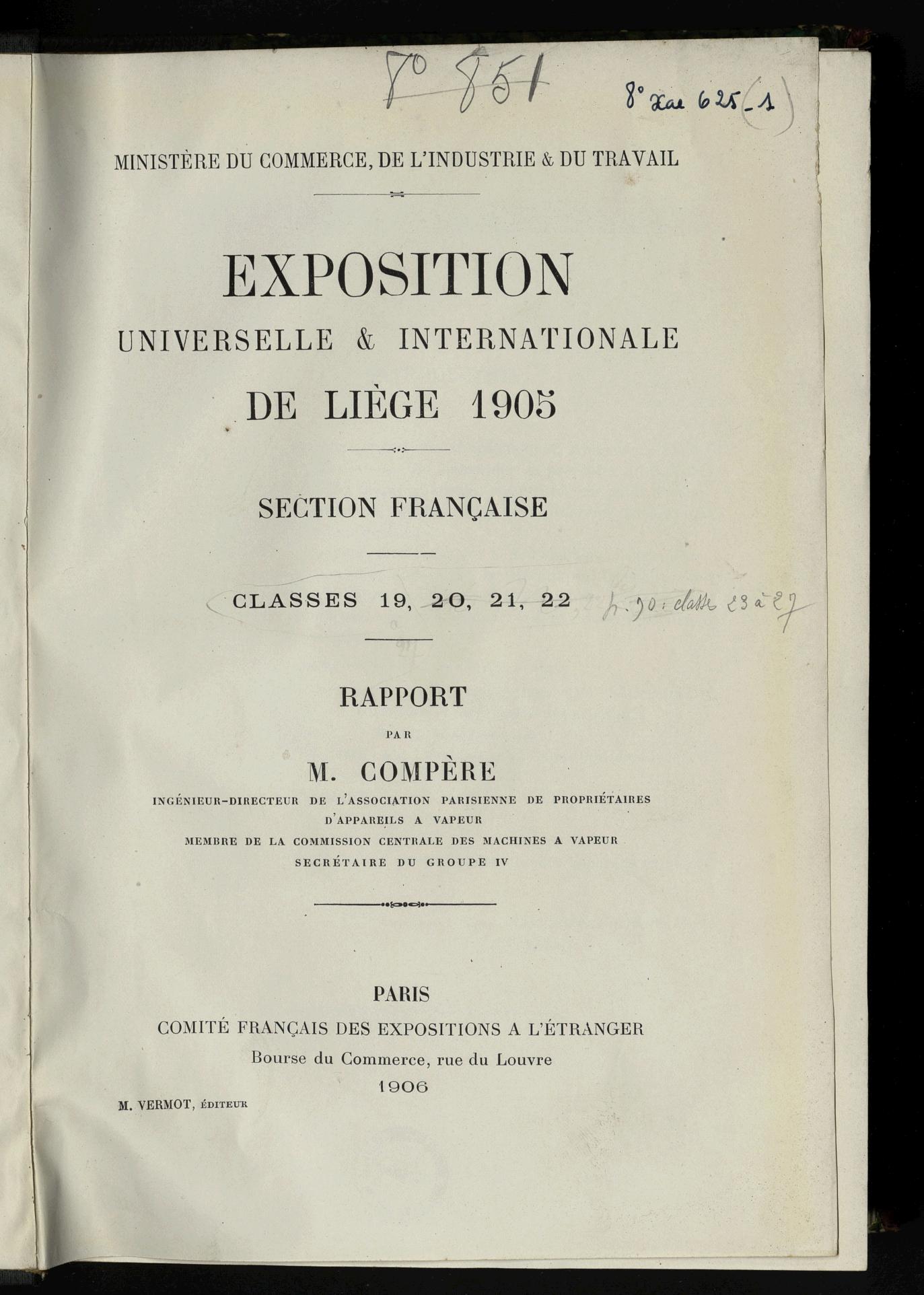 Page de titre du 8XAE625.1