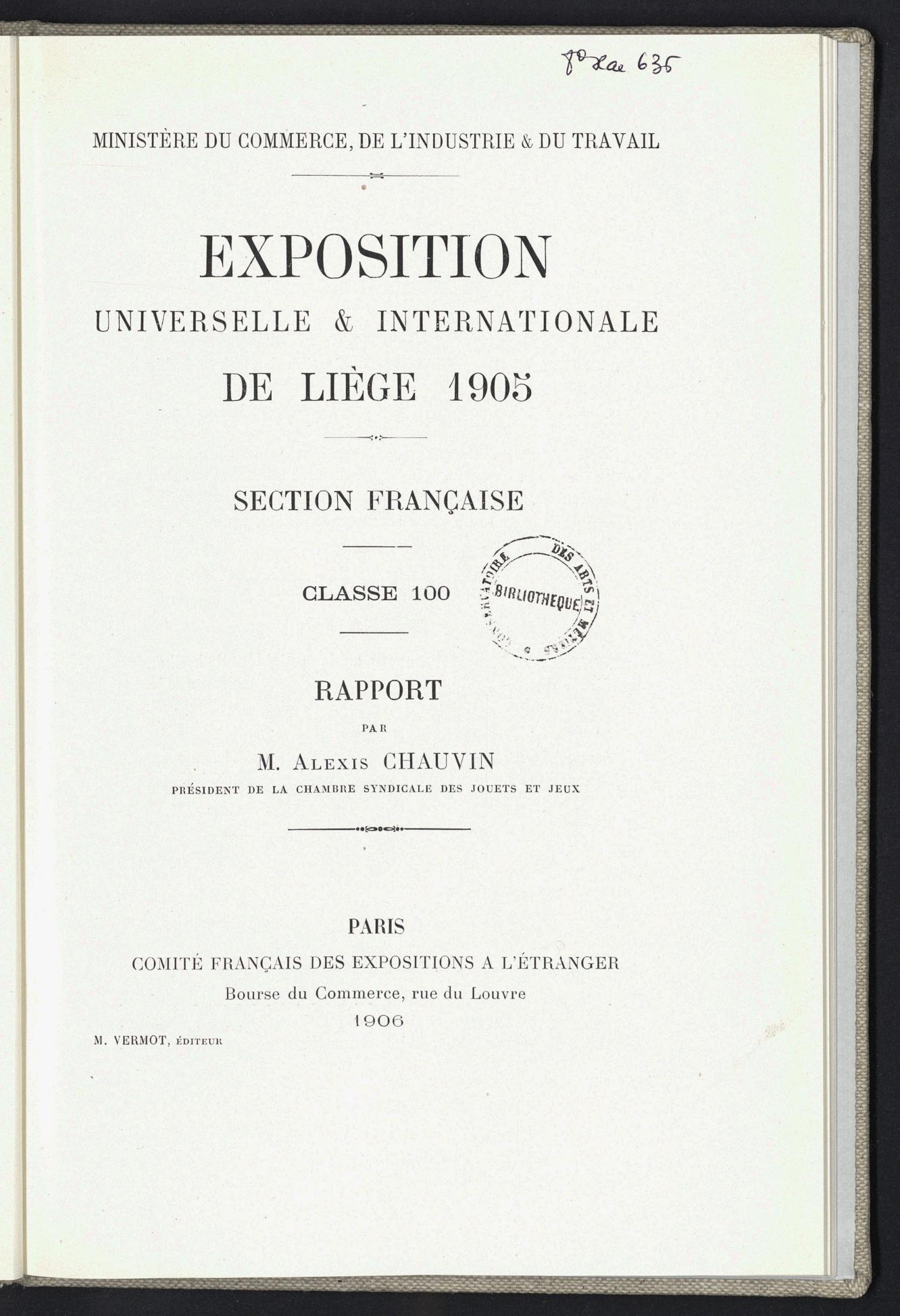 Page de titre du 8XAE636