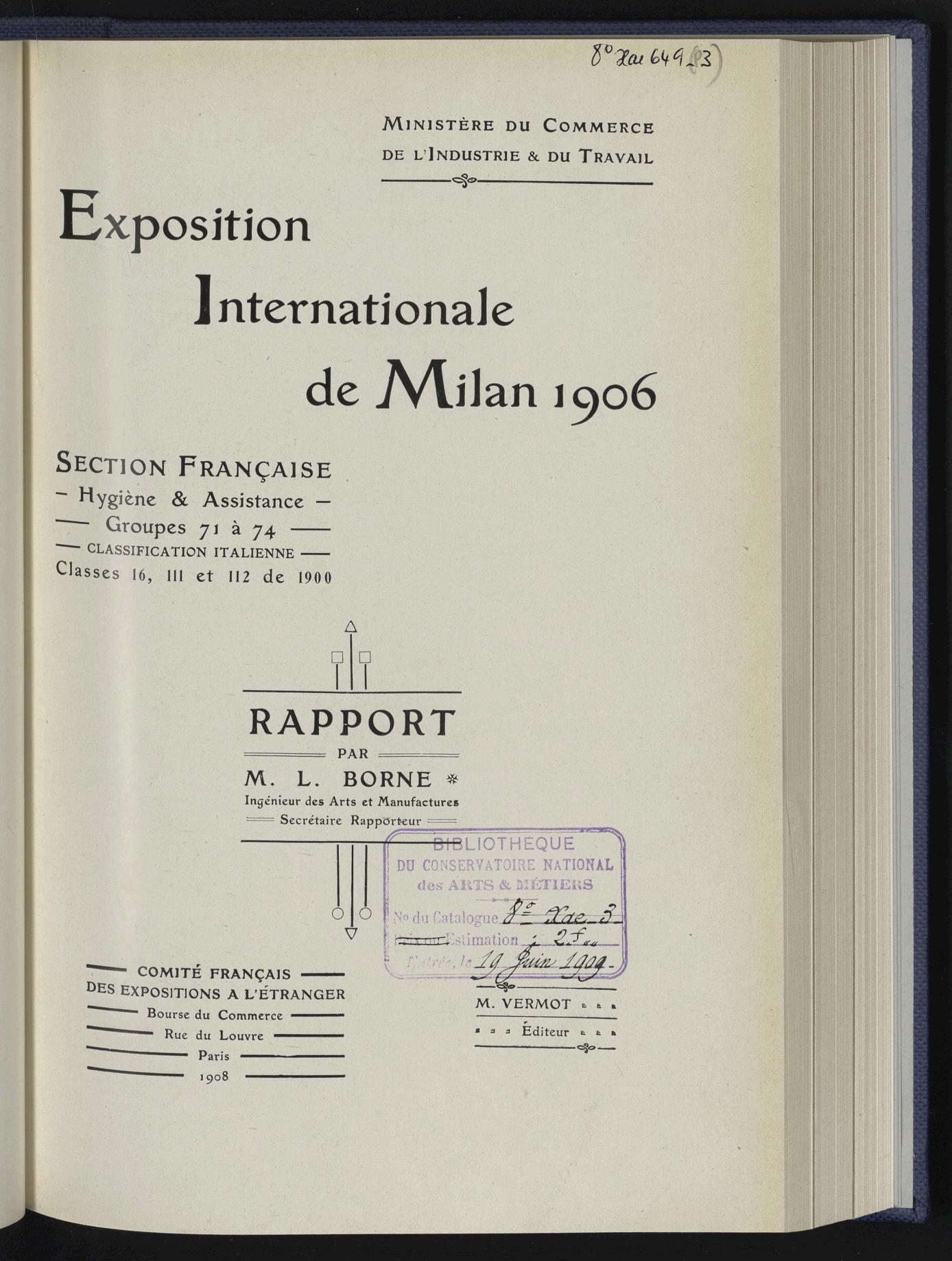 Page de titre du 8XAE649.P3