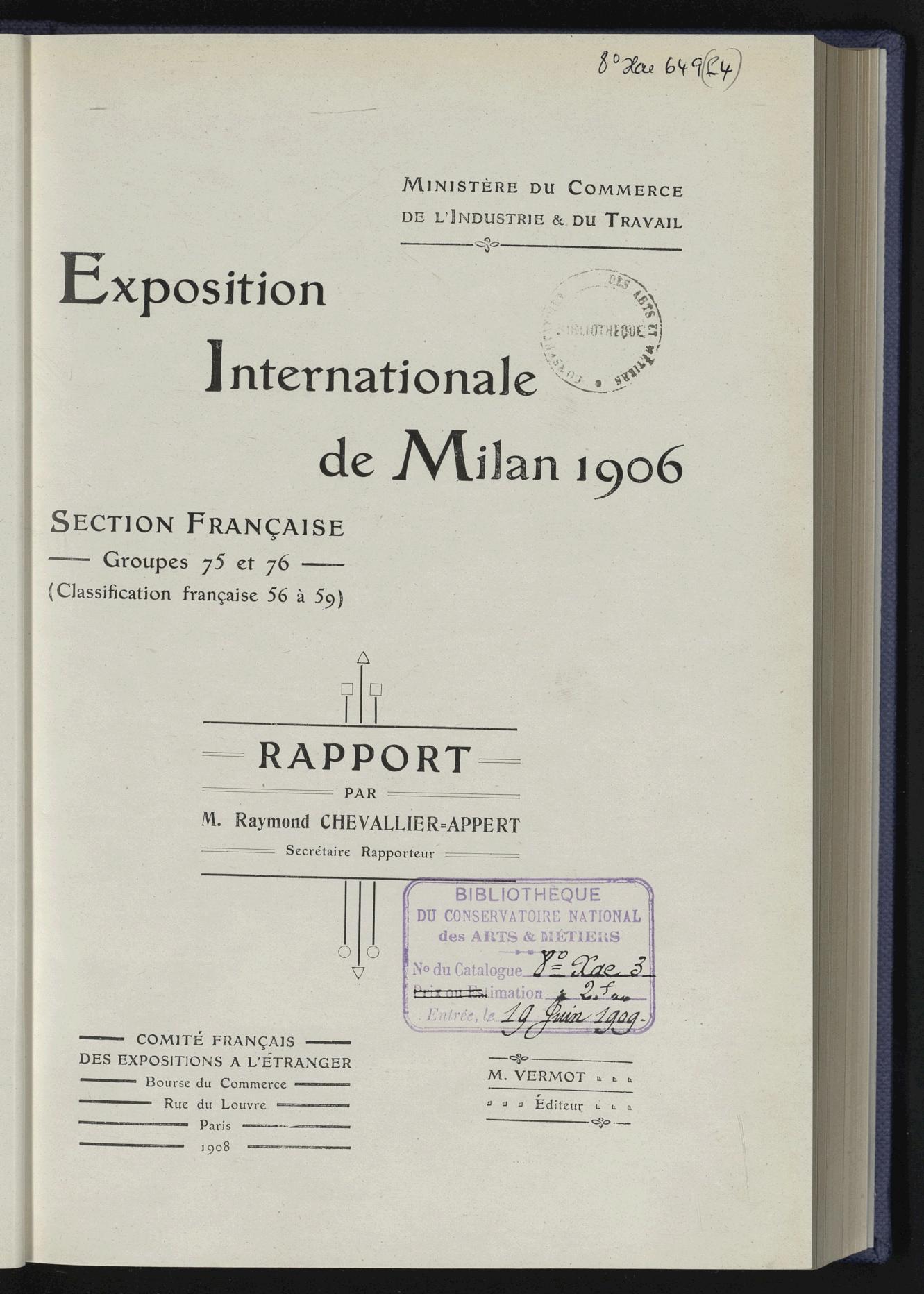 Page de titre du 8XAE649.P4