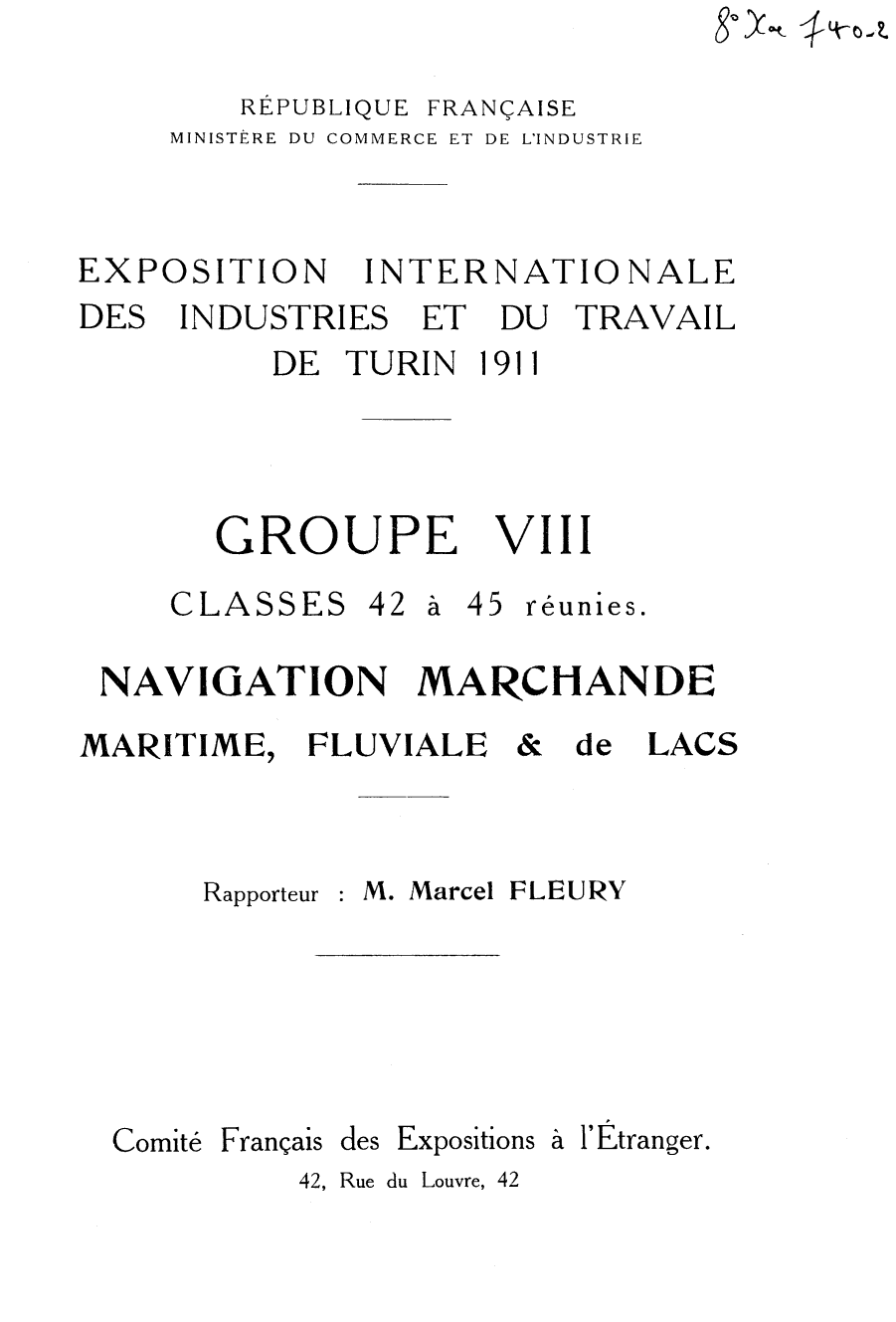 Page de titre du 8XAE740.2