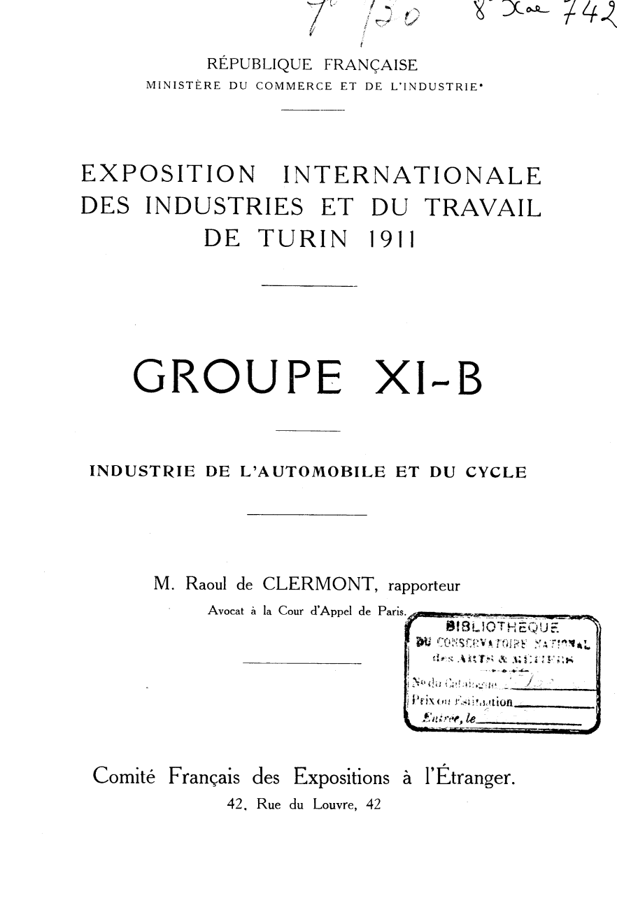 Page de titre du 8XAE742