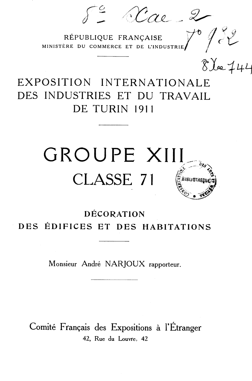 Page de titre du 8XAE744