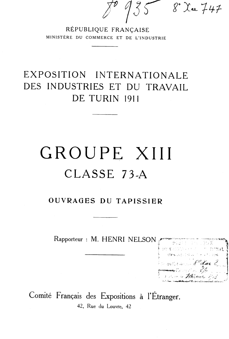 Page de titre du 8XAE747