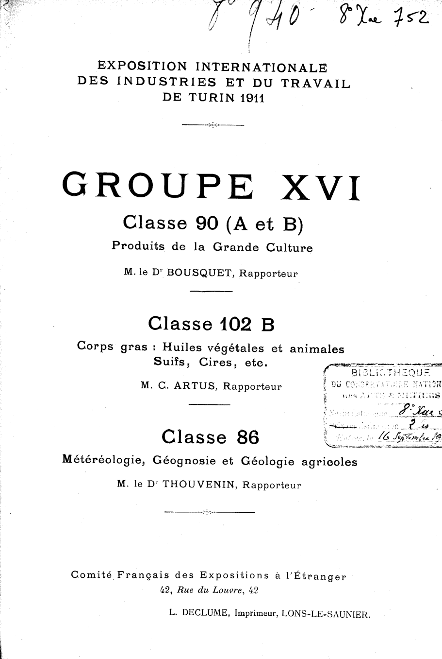 Page de titre du 8XAE752