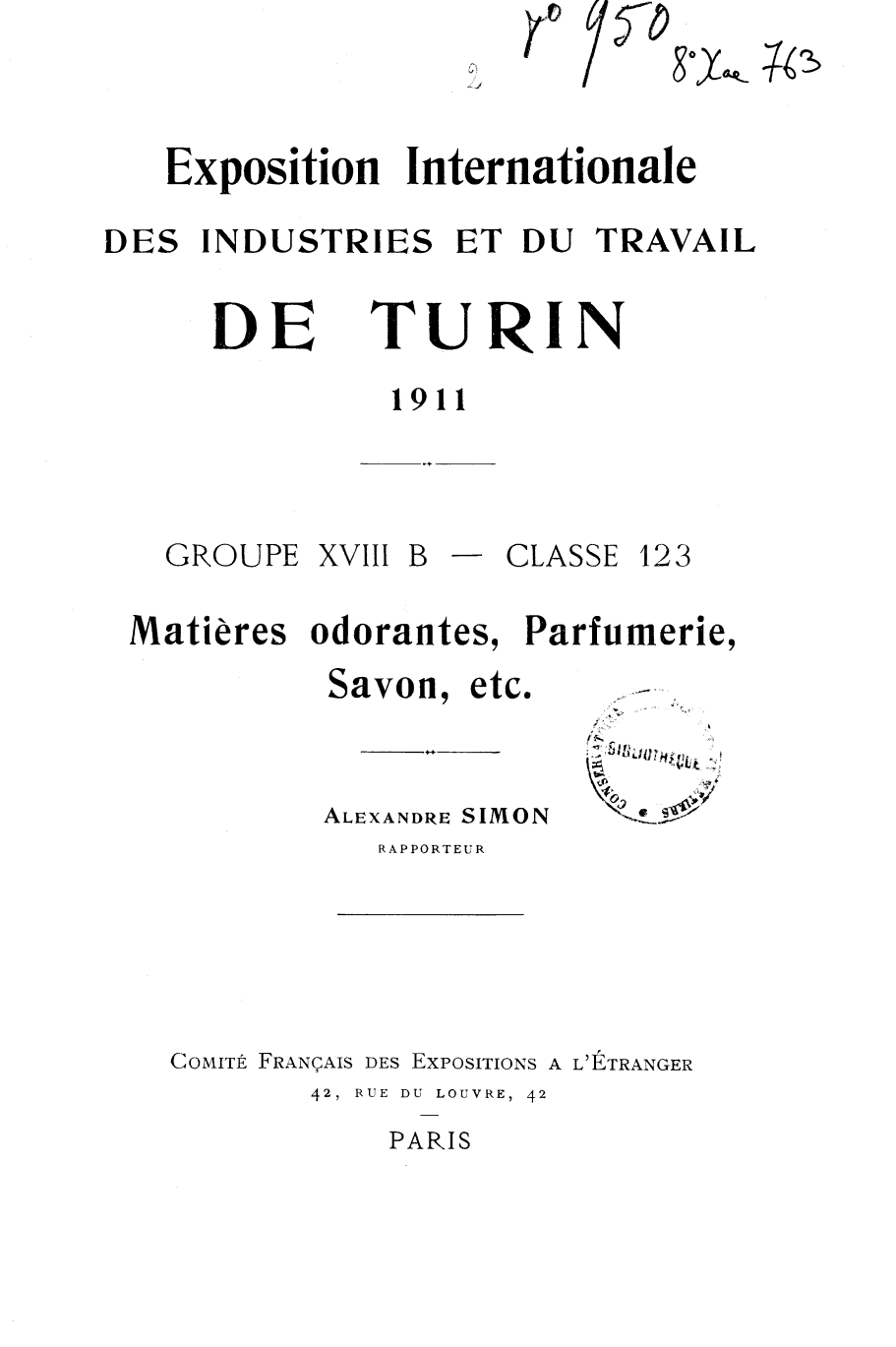 Page de titre du 8XAE763