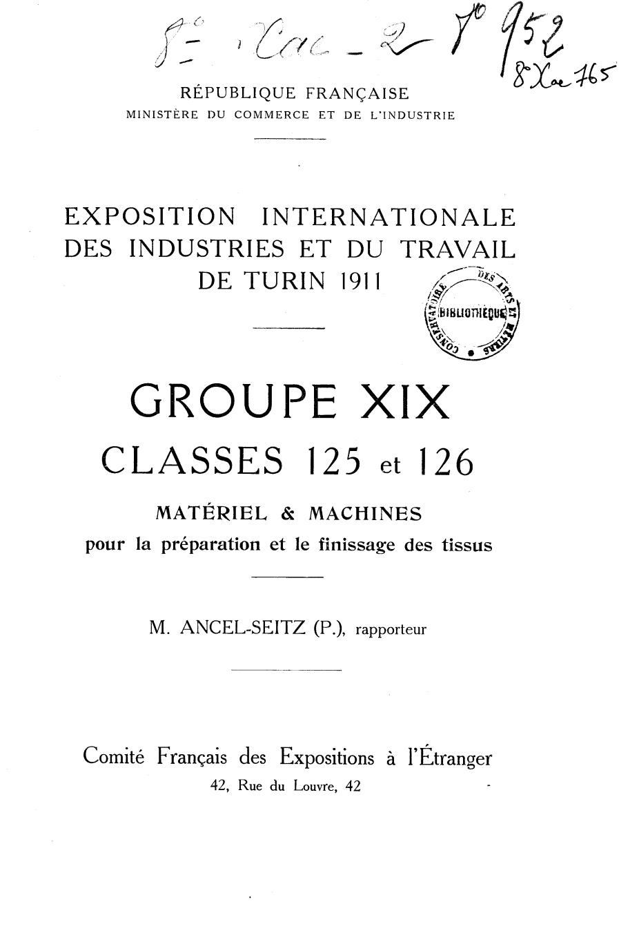 Page de titre du 8XAE765