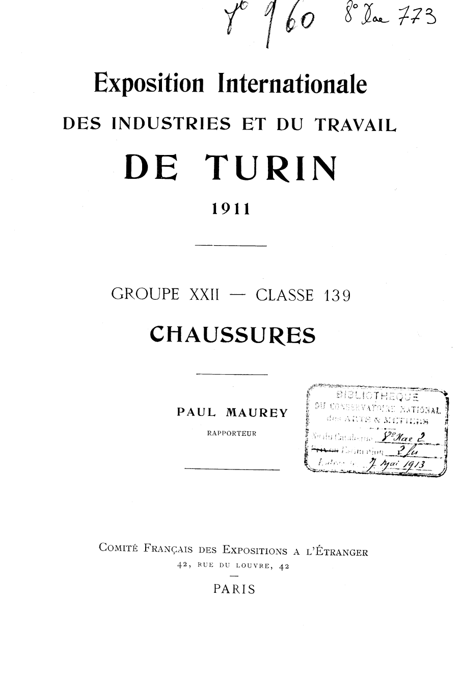 Page de titre du 8XAE773