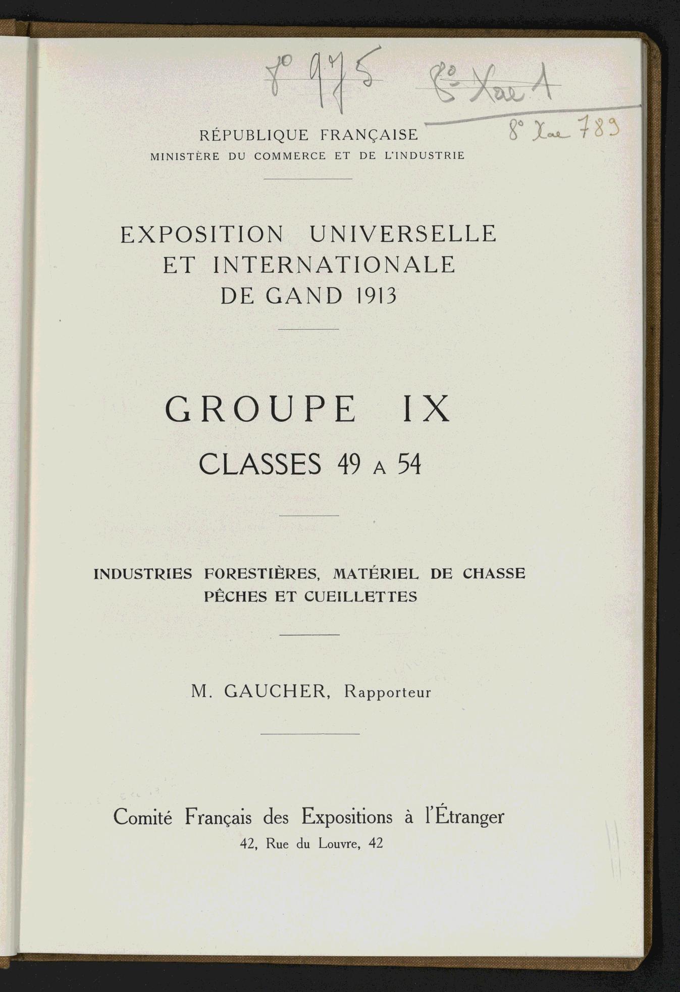 Page de titre du 8XAE789