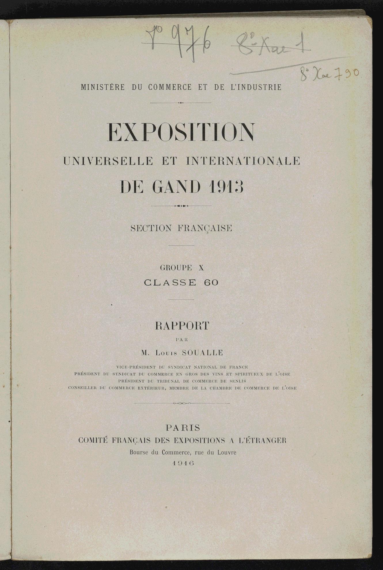 Page de titre du 8XAE790
