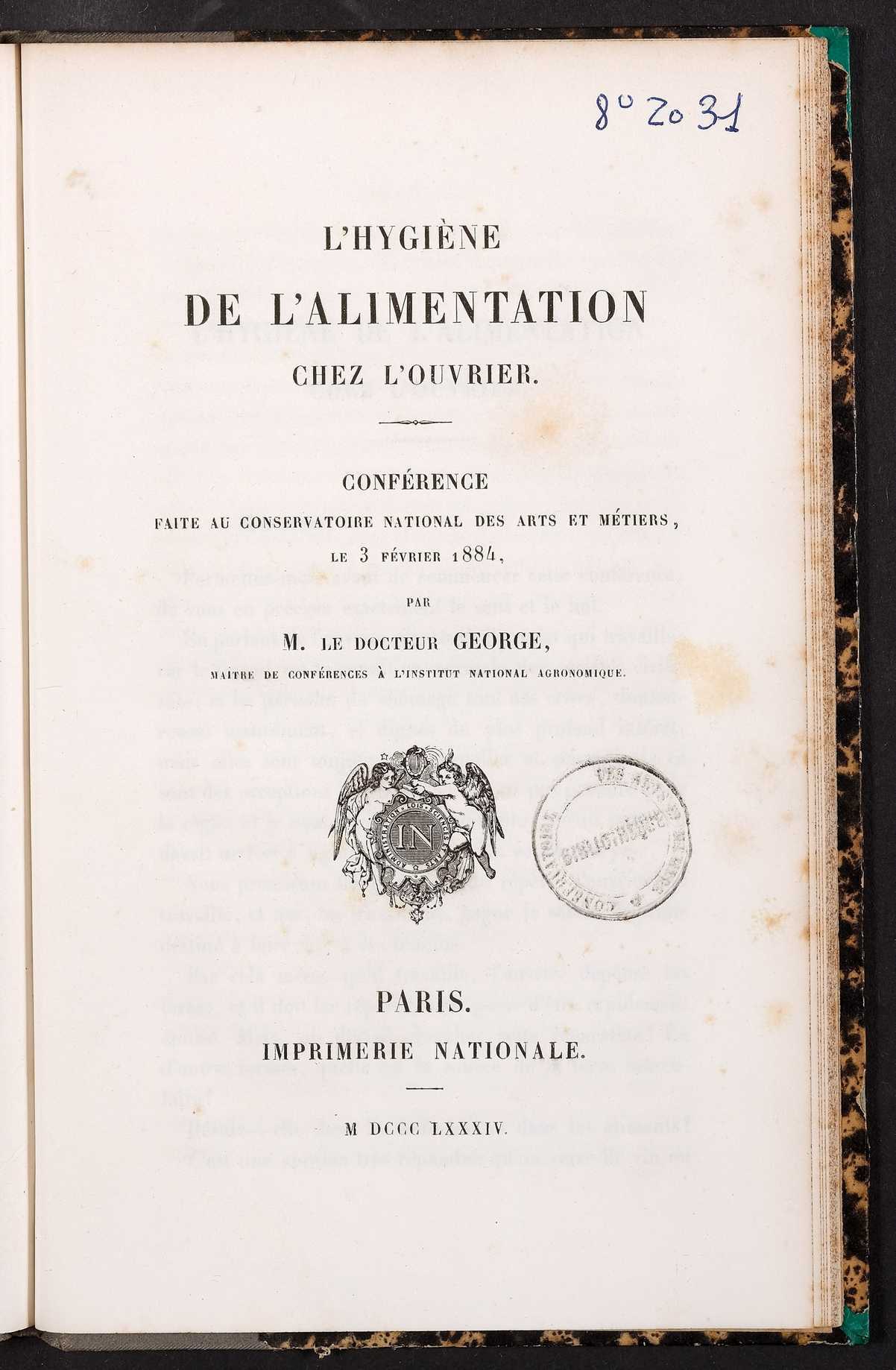 Page de titre du 8ZO31