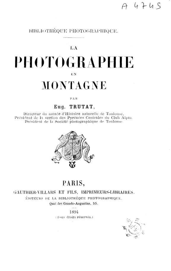 Page de titre du A4745