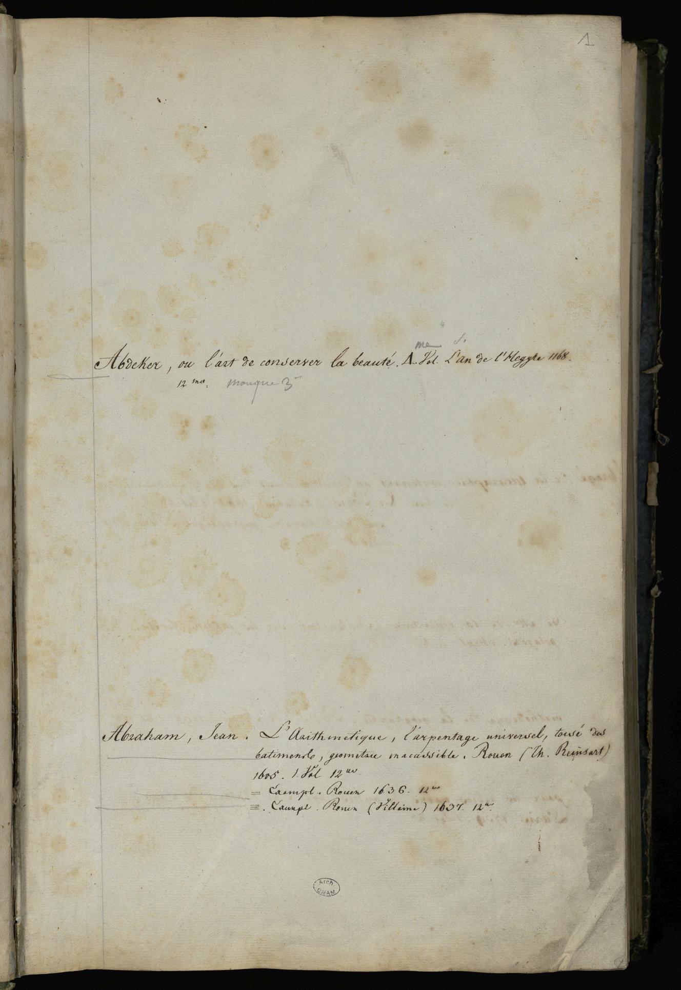 Page de titre du ARCHCOLL3