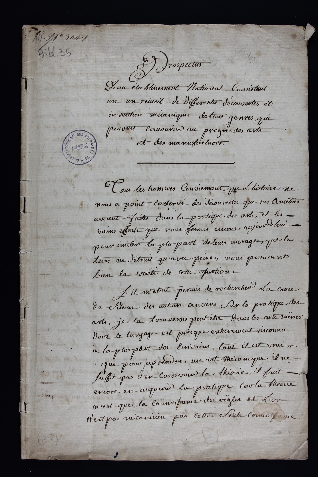 Page de titre du BIBL35