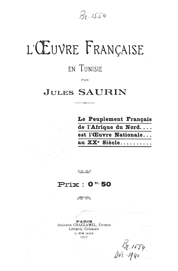 Page de titre du BR1554