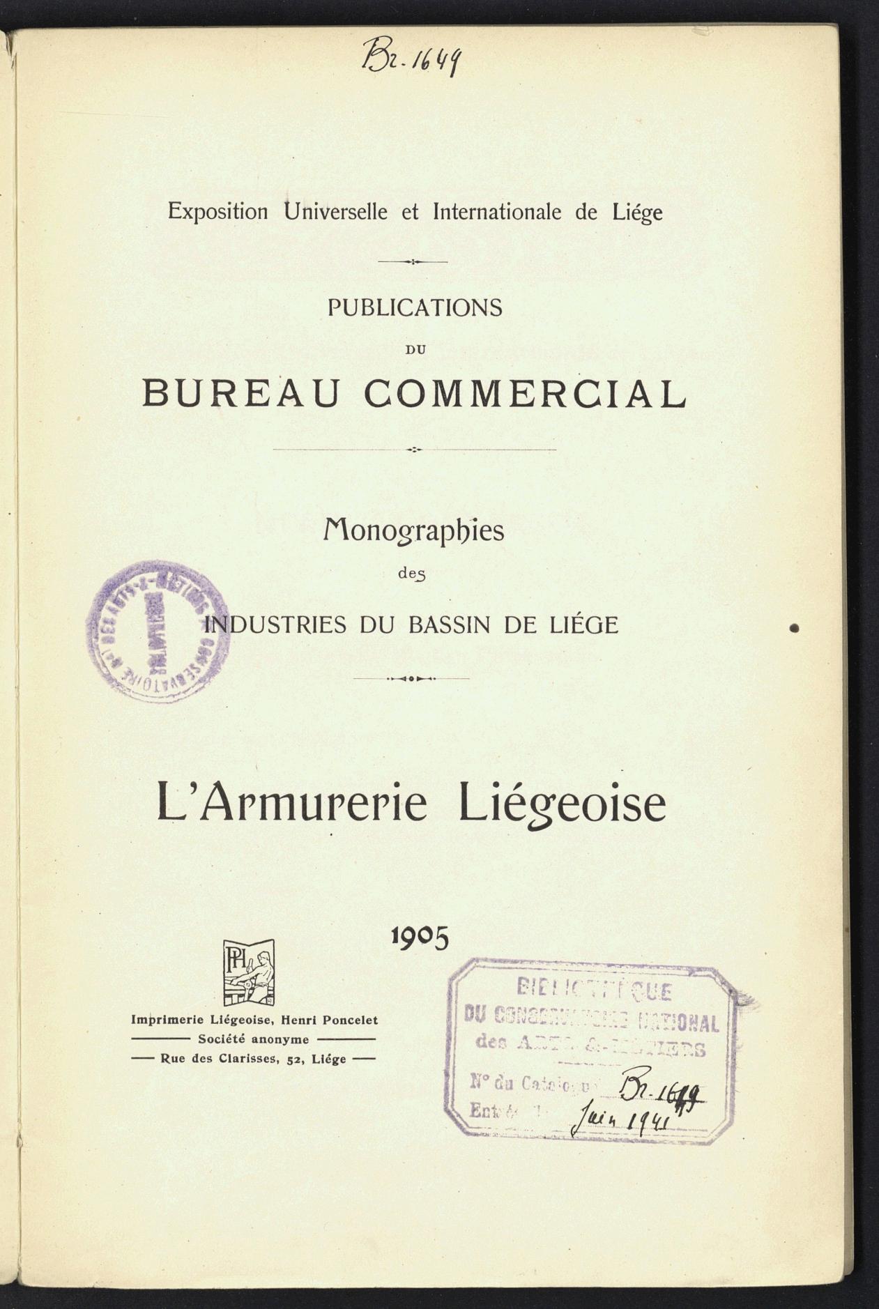 Page de titre du BR1649