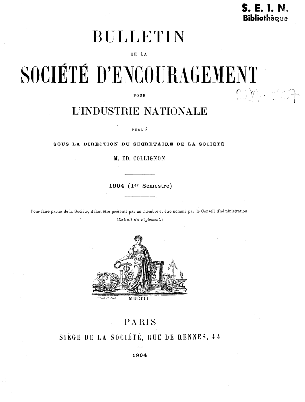 Page de titre du BSPI.107