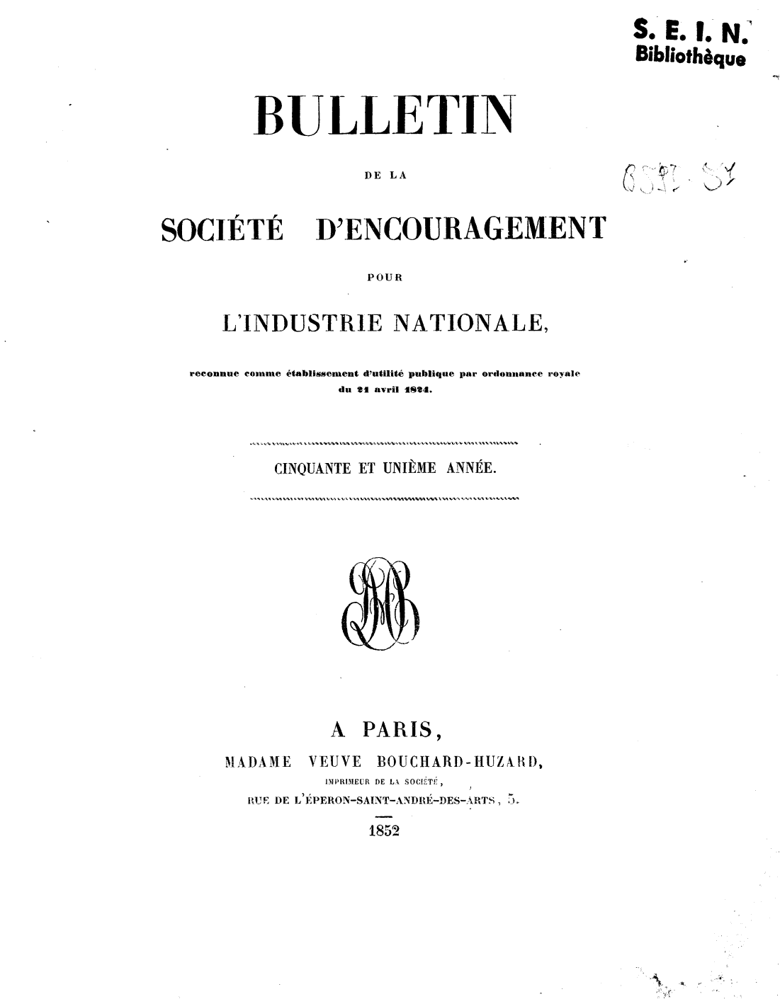 Page de titre du BSPI.51