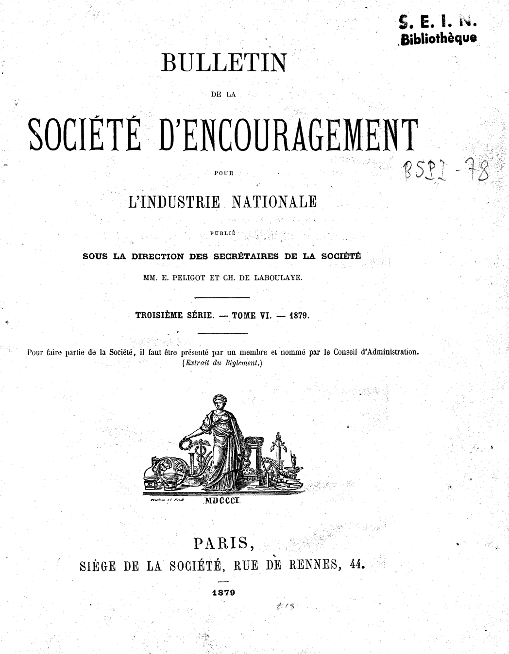 Page de titre du BSPI.78