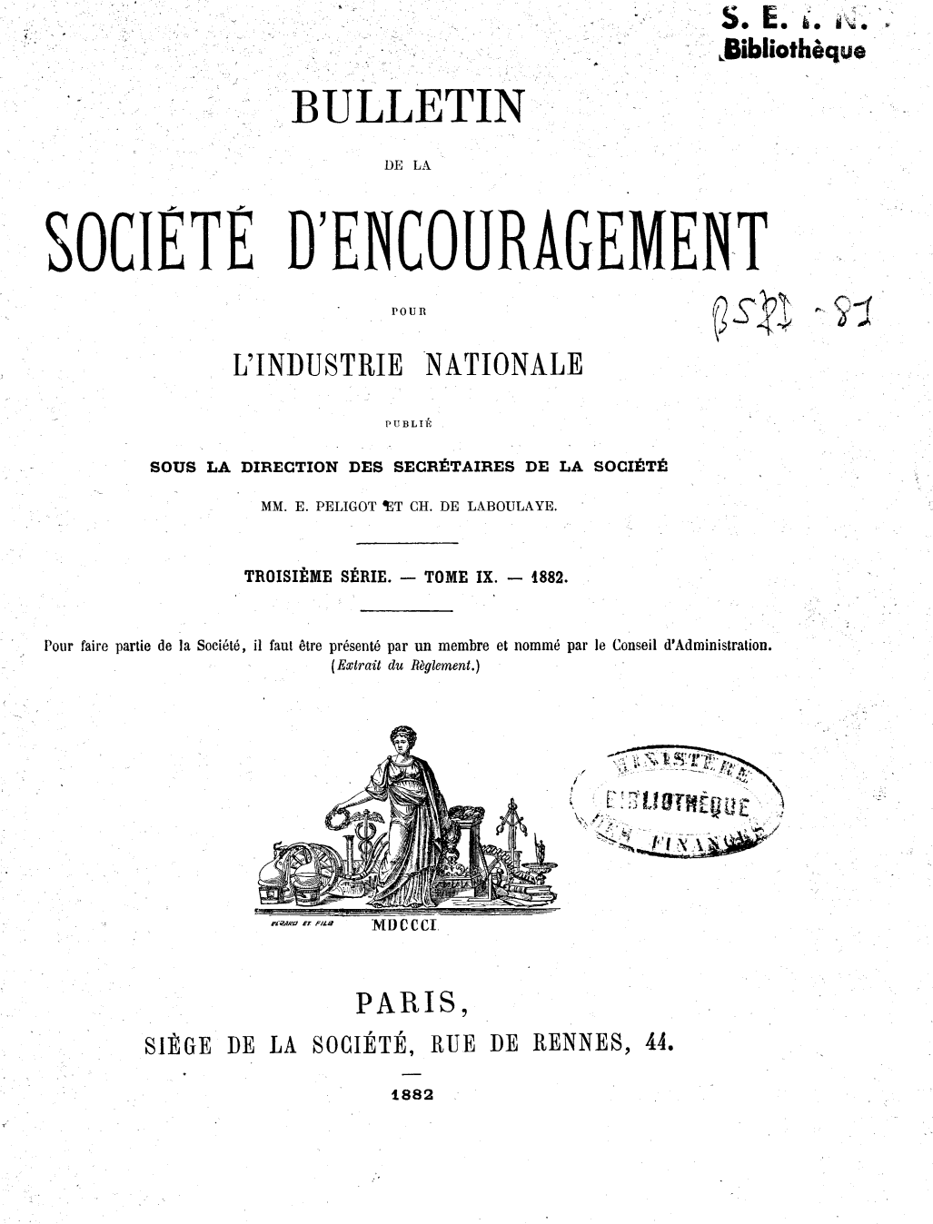 Page de titre du BSPI.81