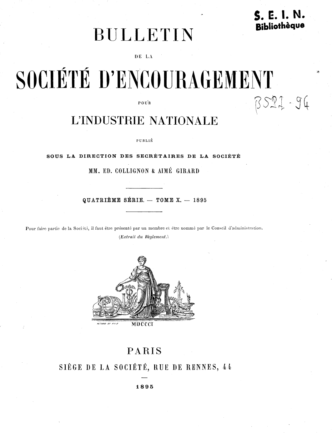 Page de titre du BSPI.94