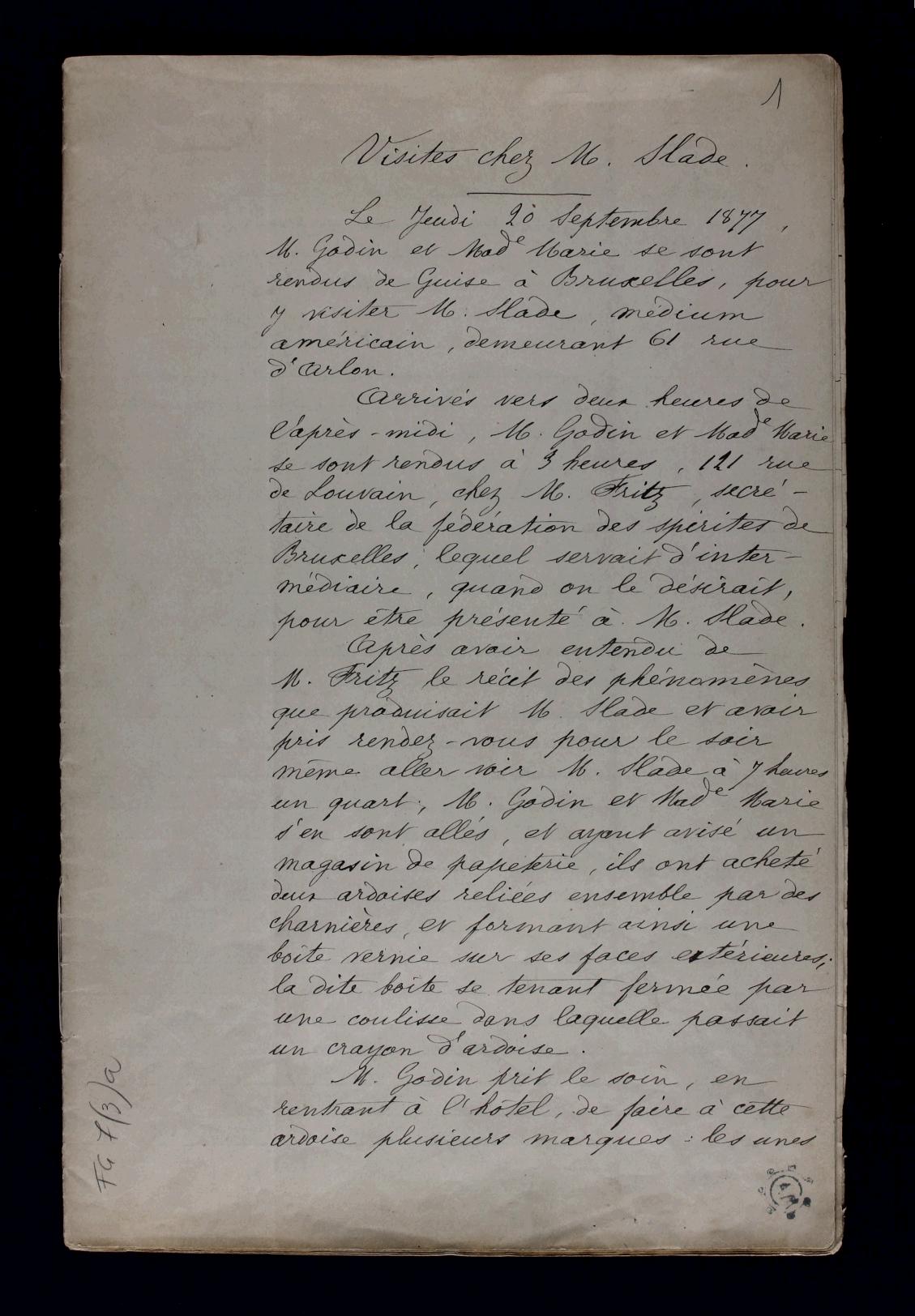 Page de titre du FG7.3.a.1