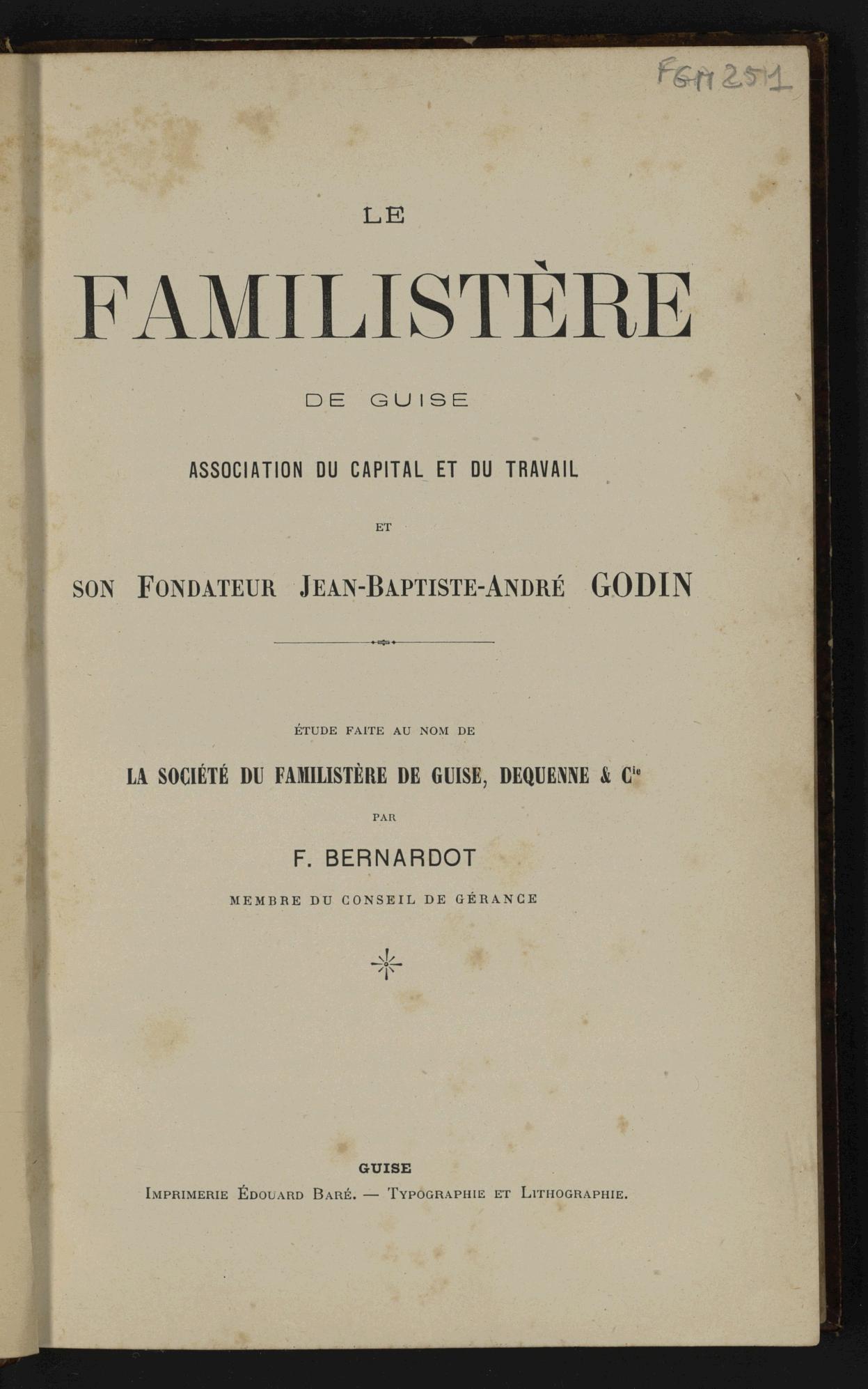 Page de titre du FGM251