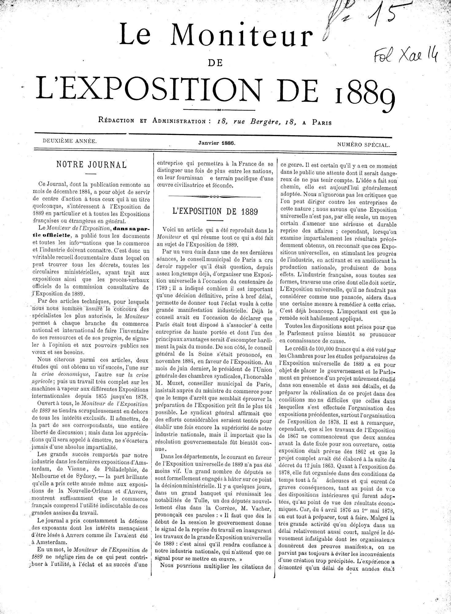 Page de titre du FOLXAE14.2