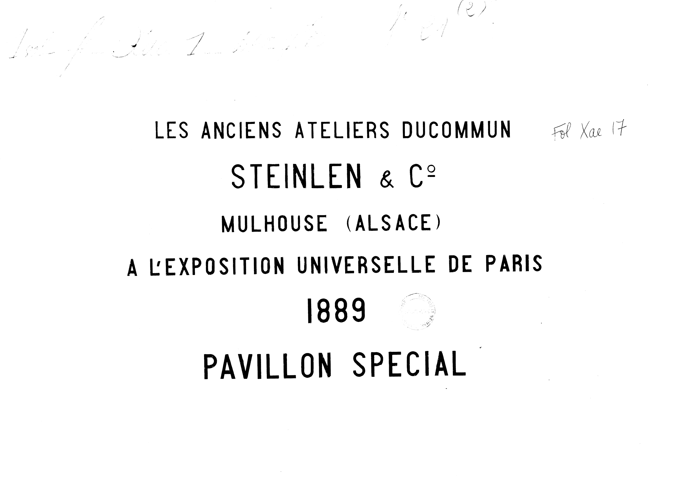 Page de titre du FOLXAE17