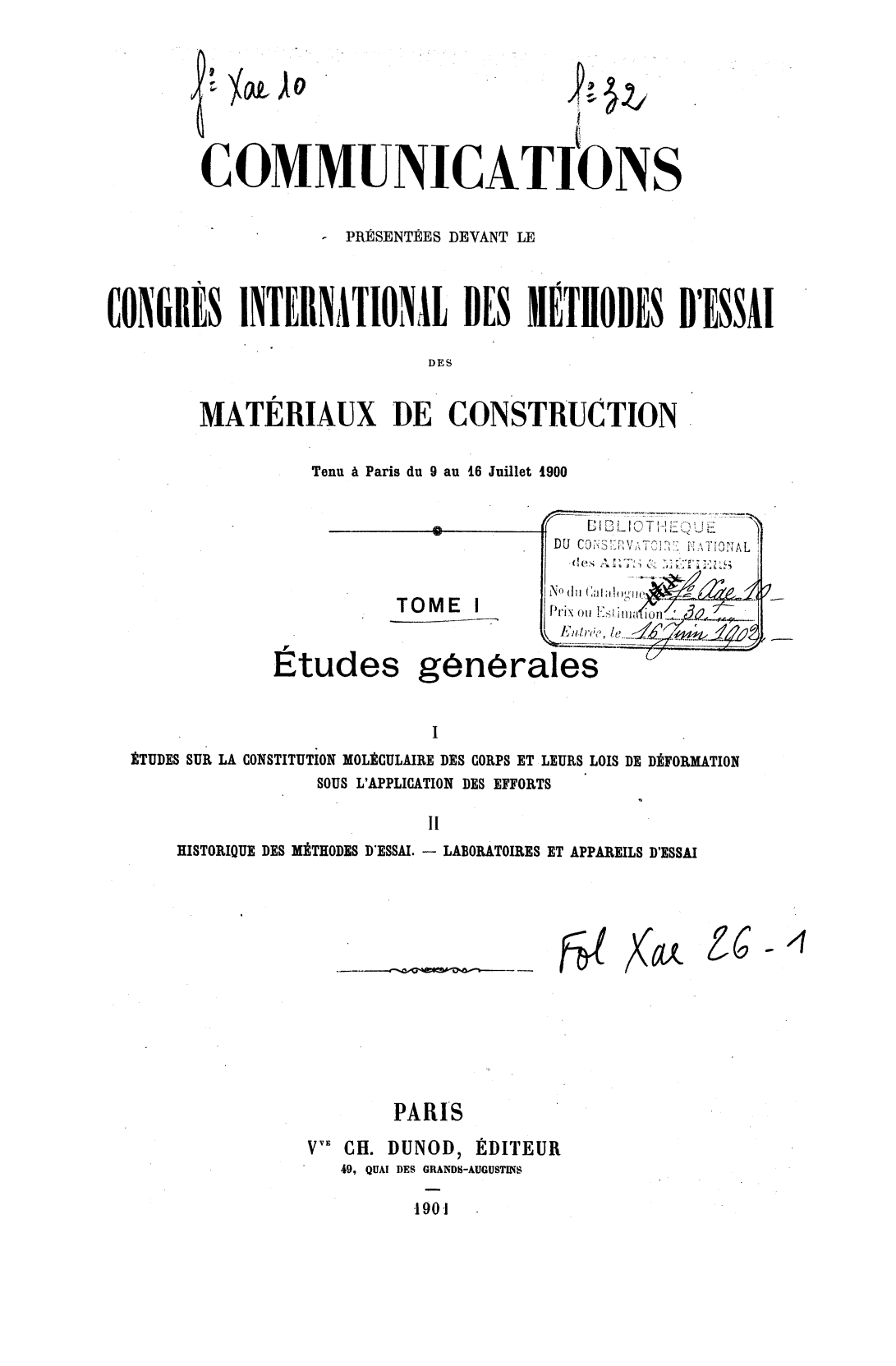 Page de titre du FOLXAE26.1