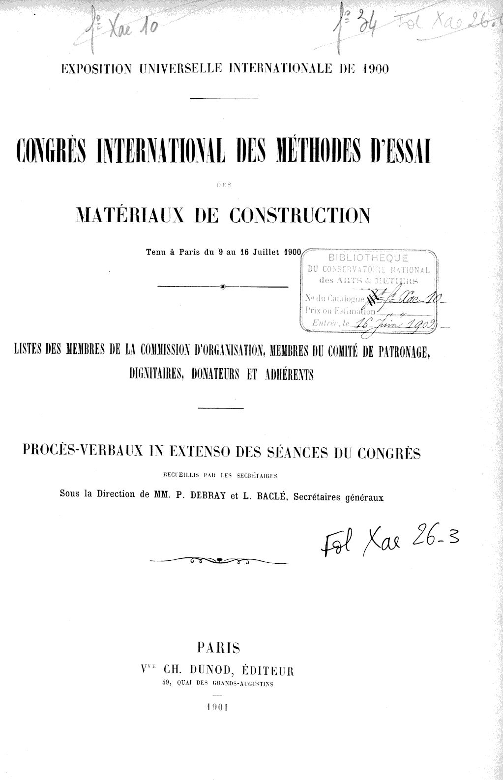 Page de titre du FOLXAE26.4