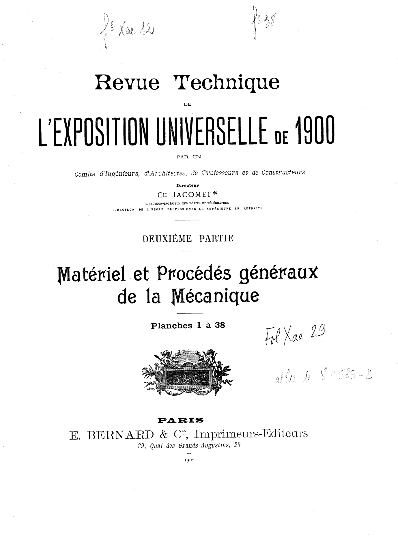 Page de titre du FOLXAE29.3