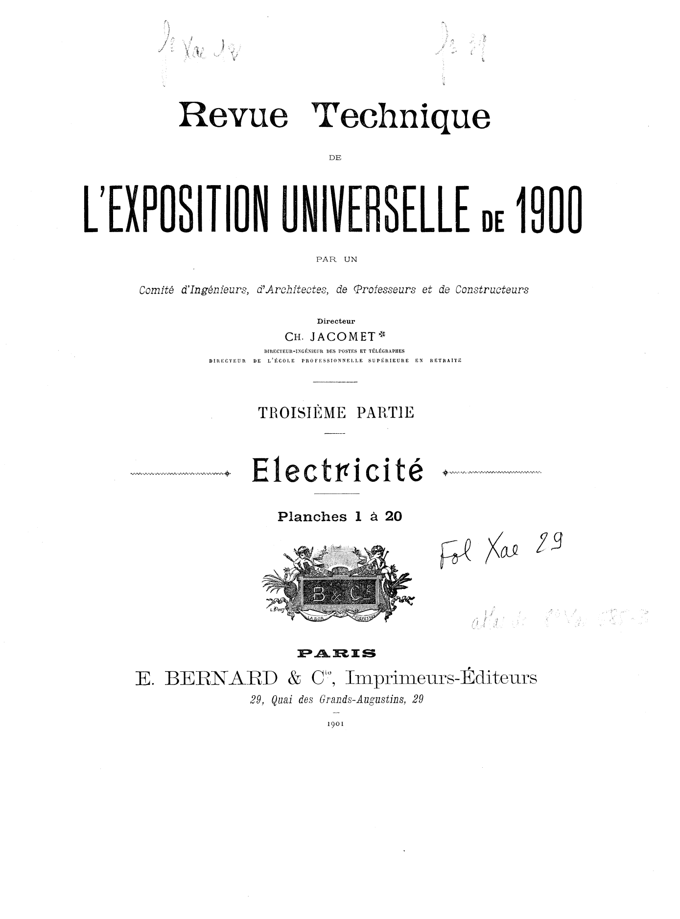 Page de titre du FOLXAE29.4
