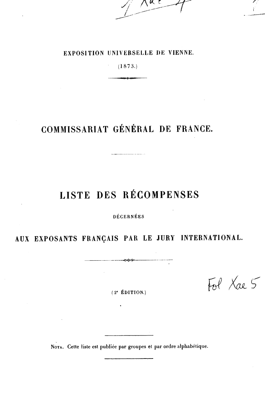 Page de titre du FOLXAE5