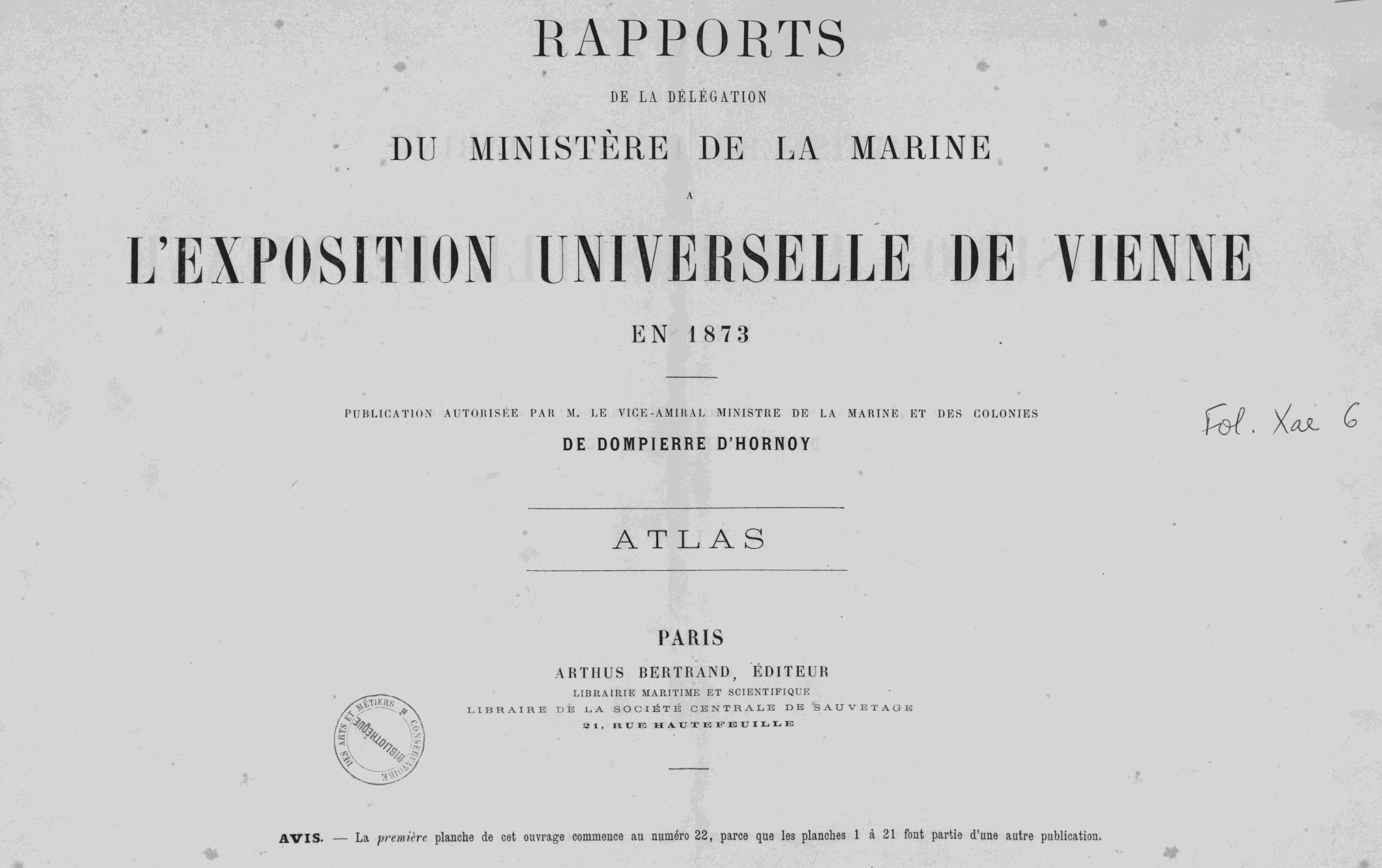 Page de titre du FOLXAE6