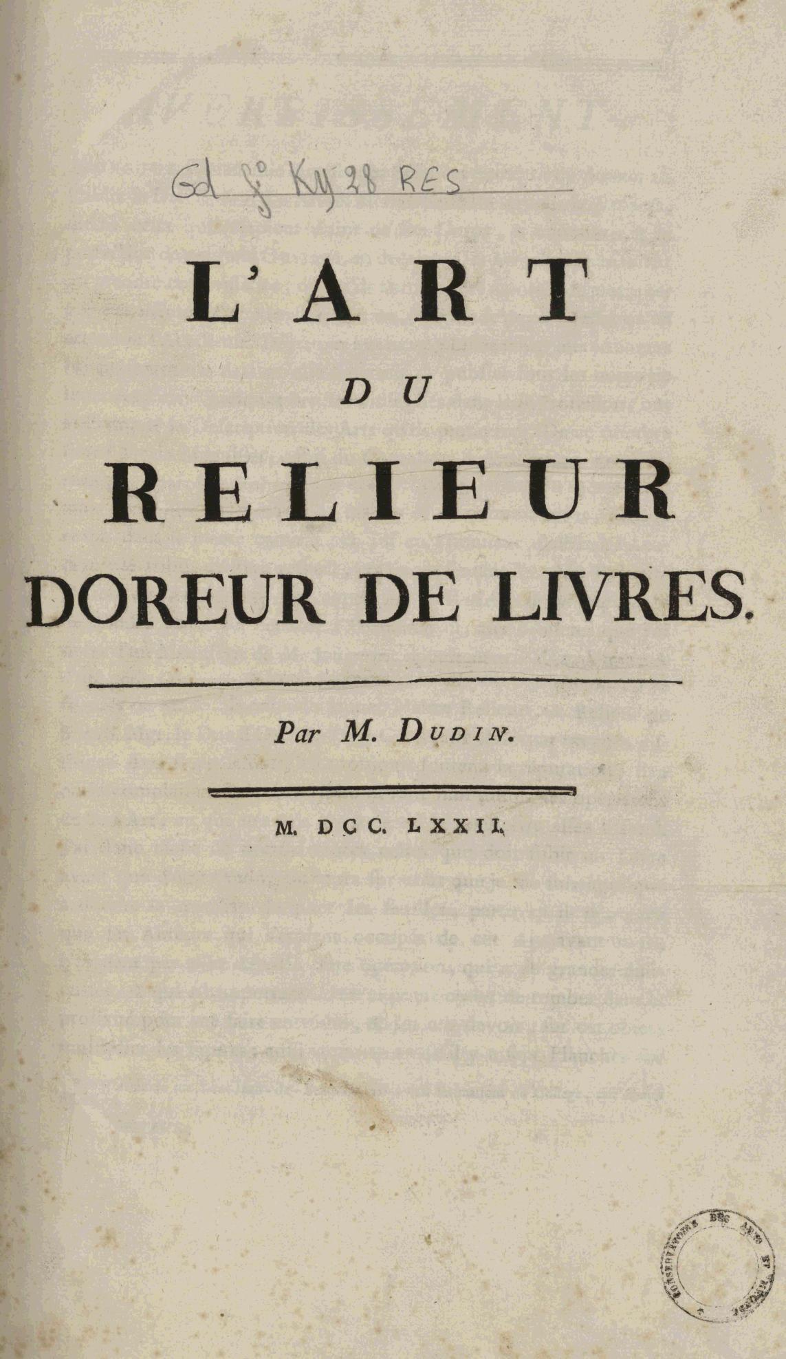 Page de titre du GDFOLKY28RES