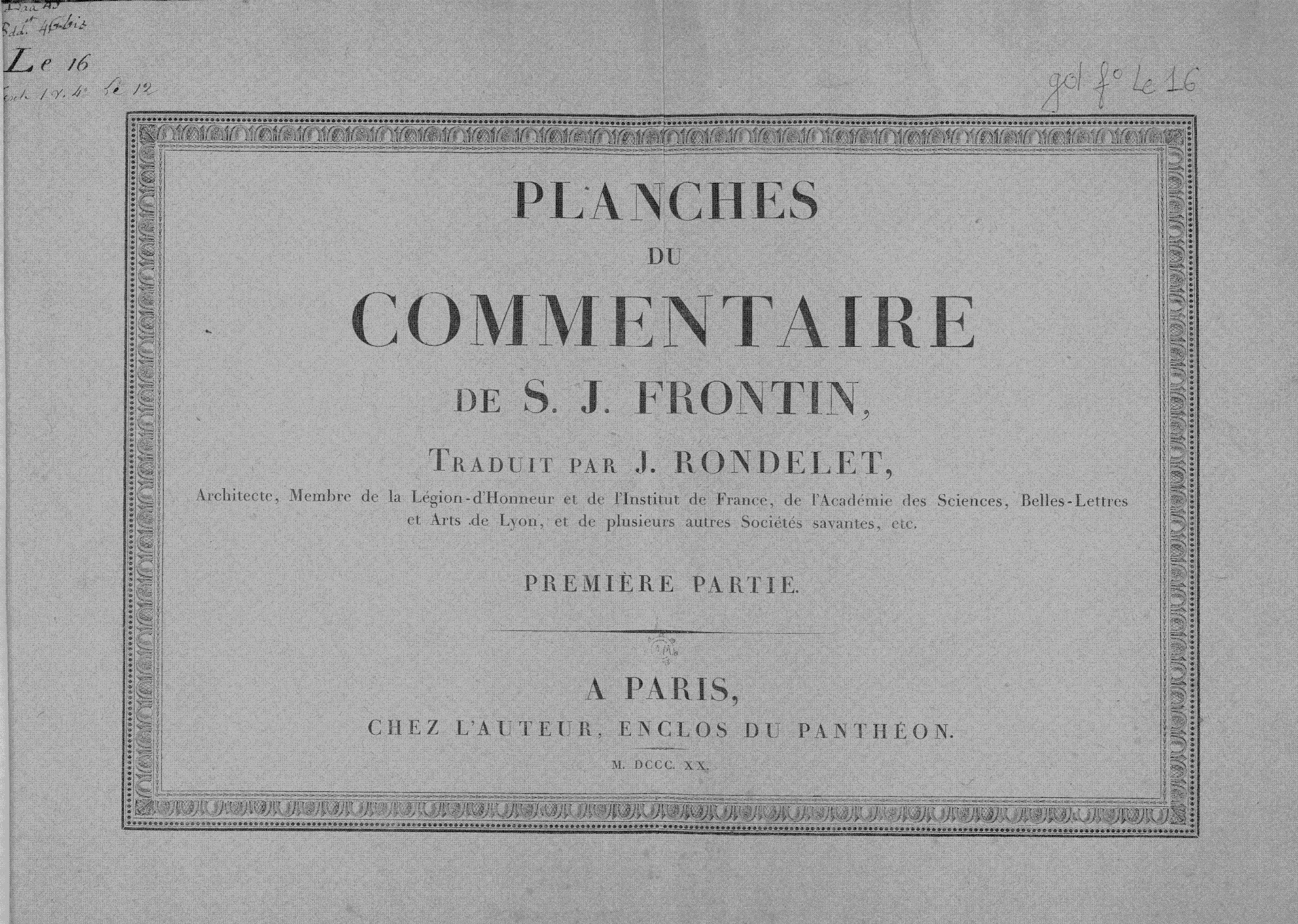 Page de titre du GDFOLLE16