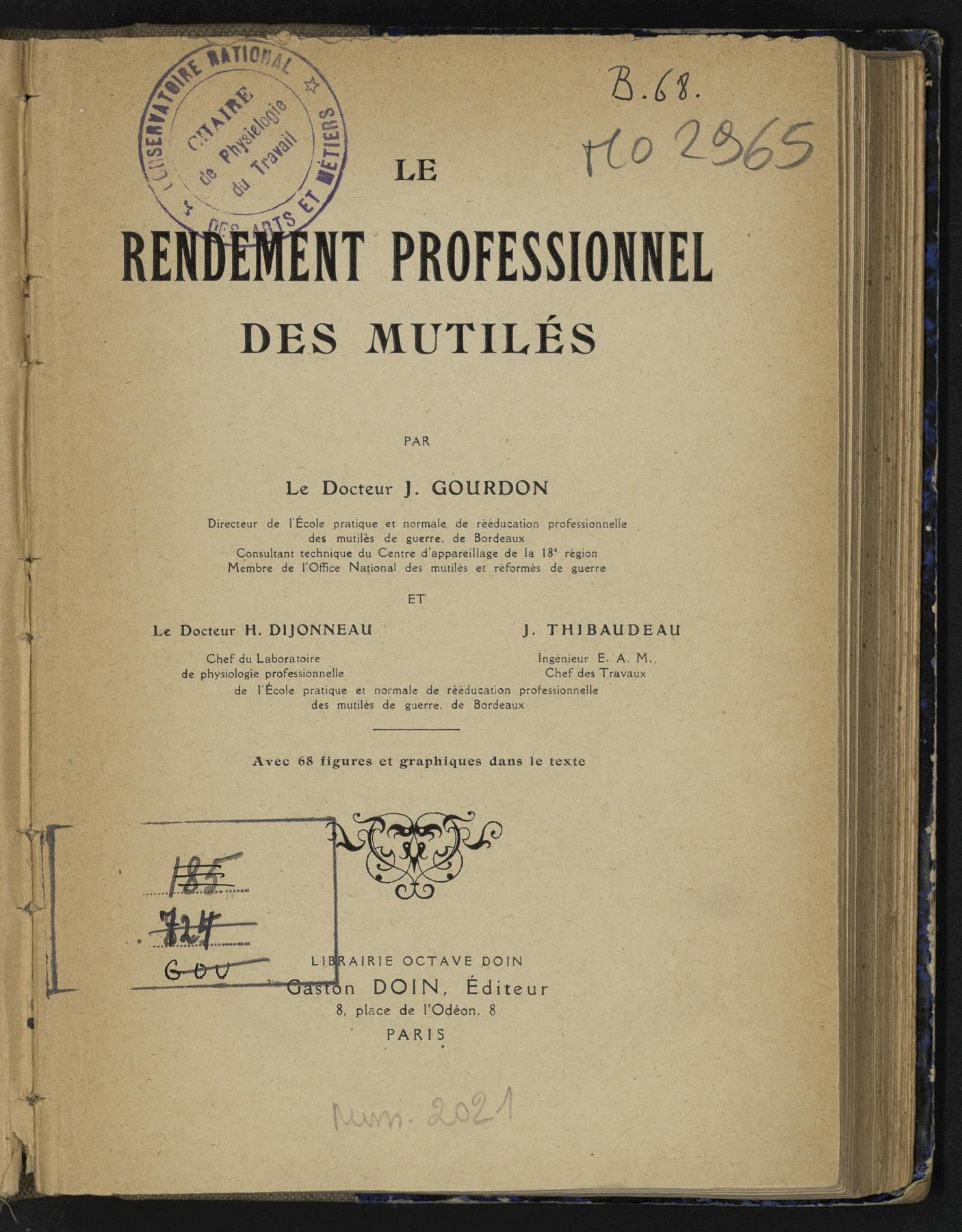 Page de titre du GLMO2965