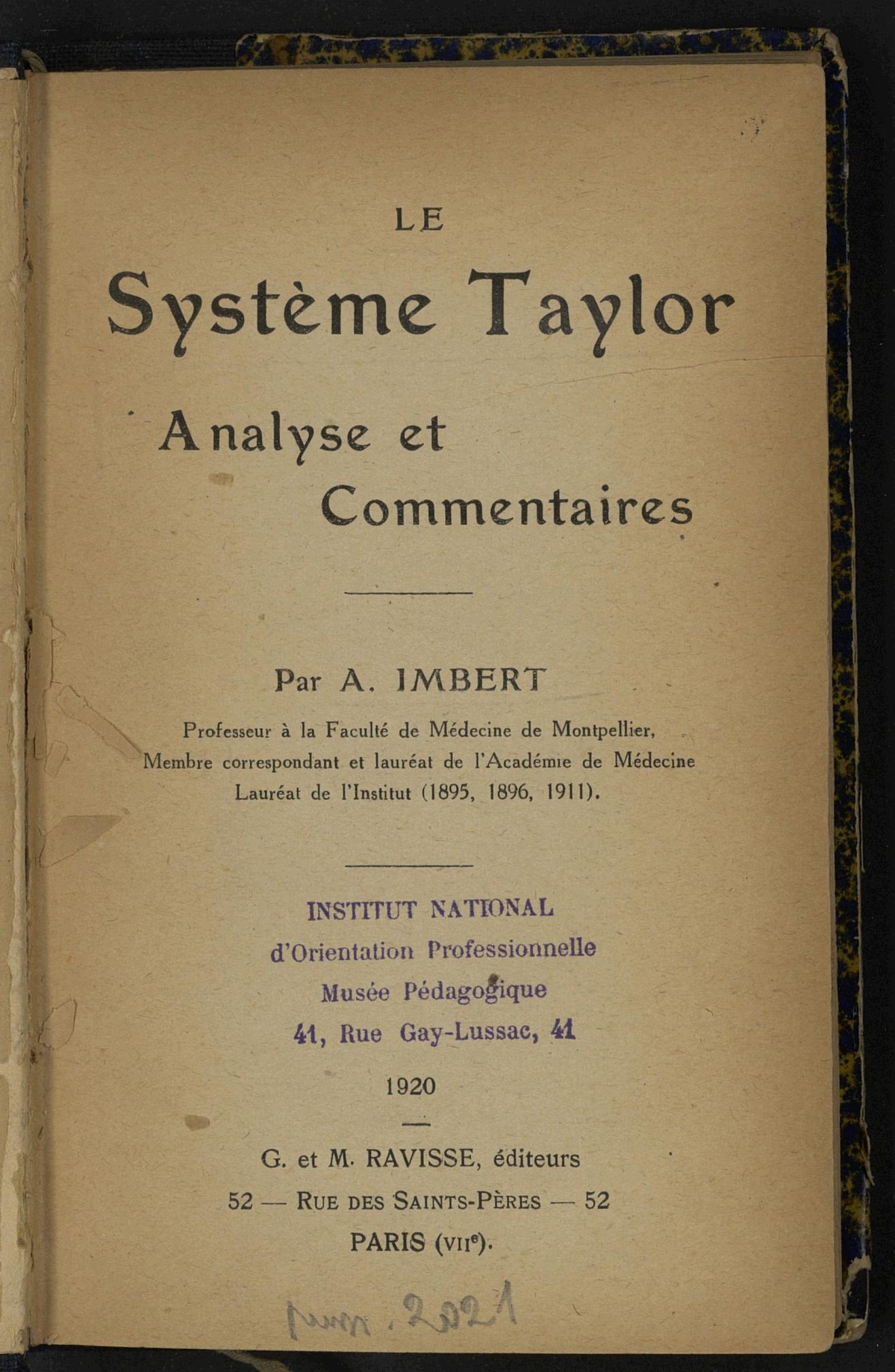 Page de titre du GLMO3309