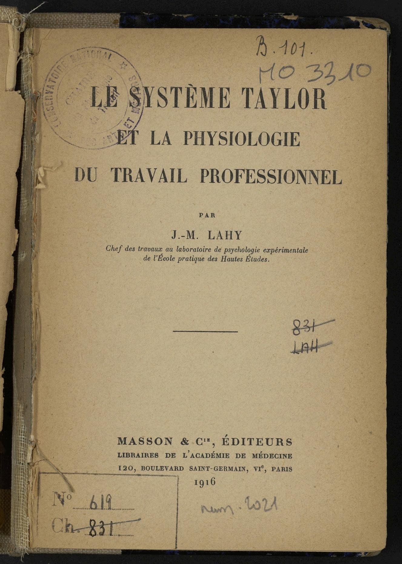 Page de titre du GLMO3310