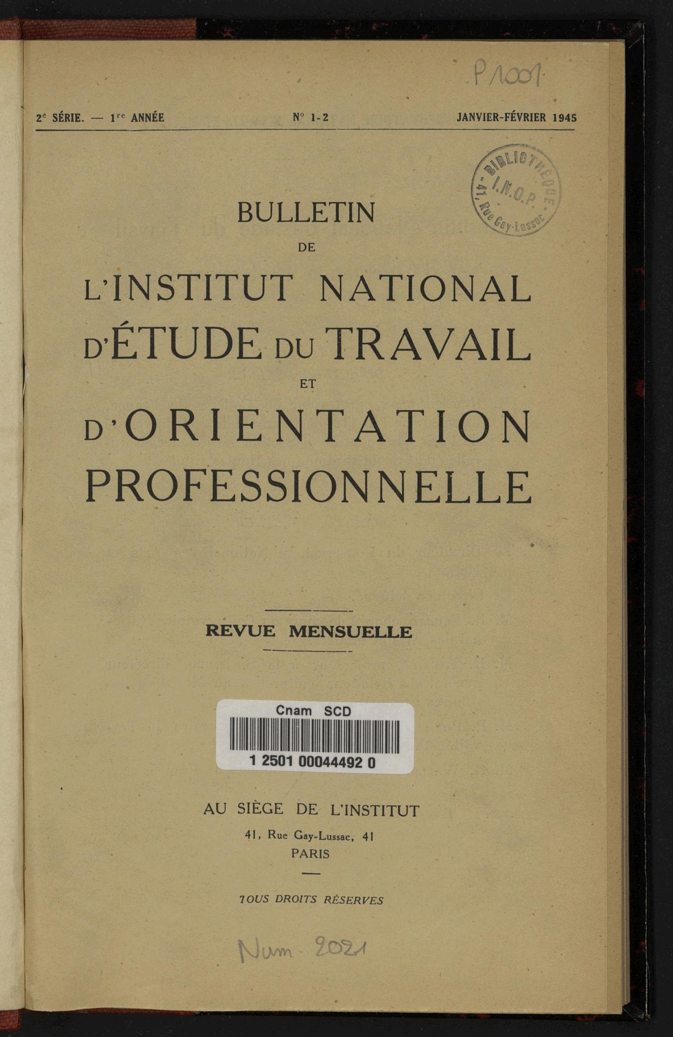 Page de titre du GLP1001.13