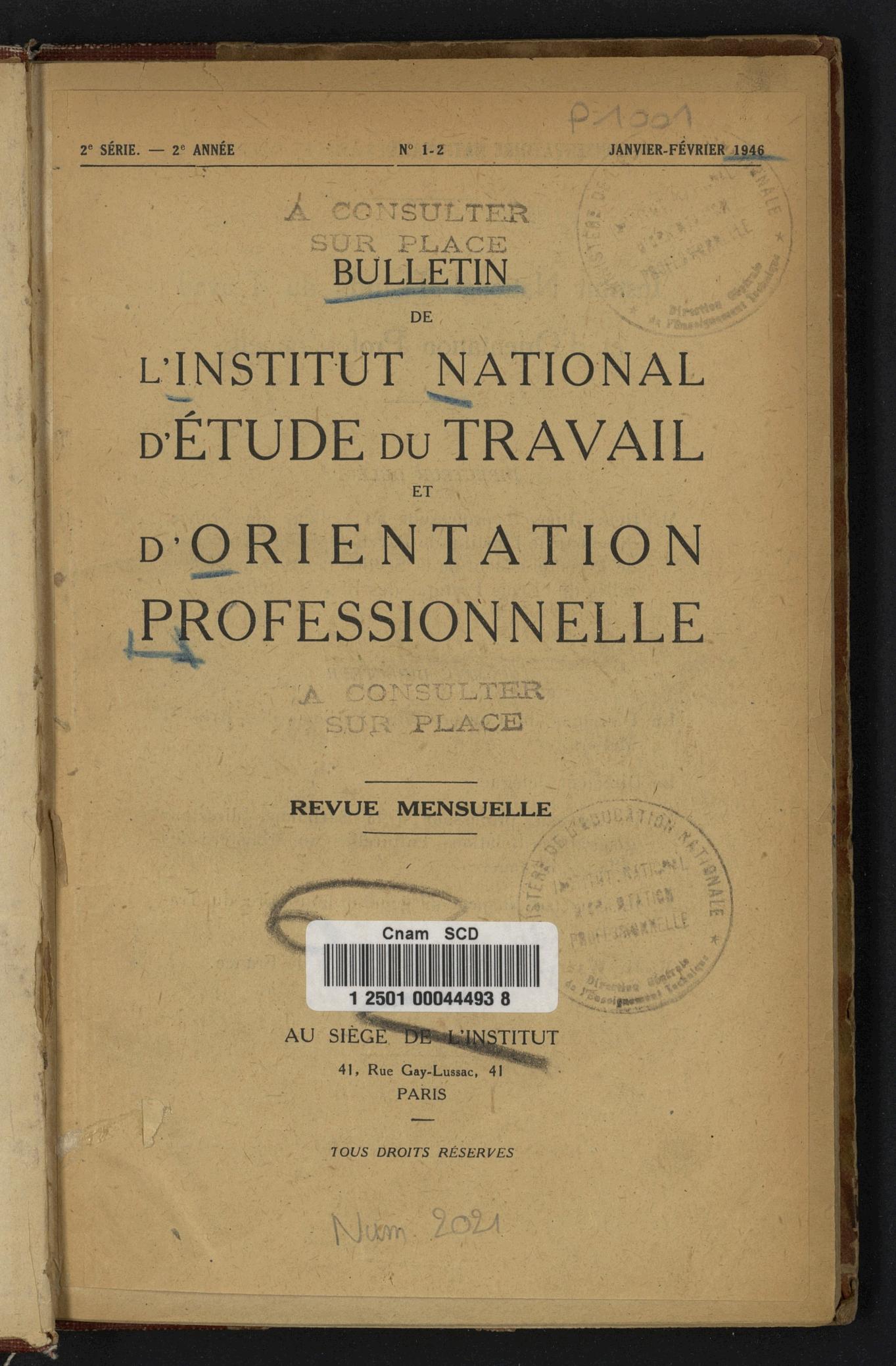 Page de titre du GLP1001.14