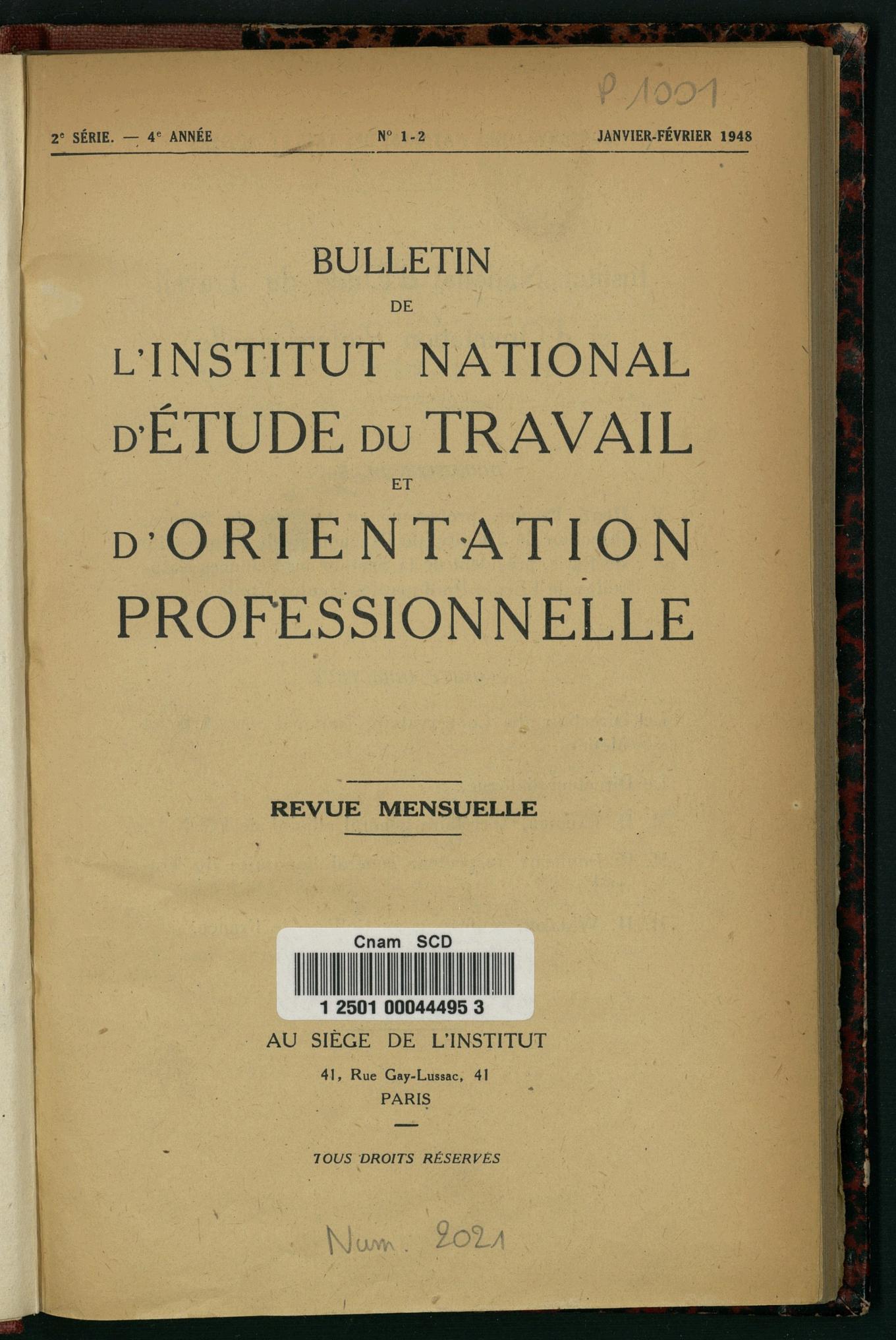 Page de titre du GLP1001.16