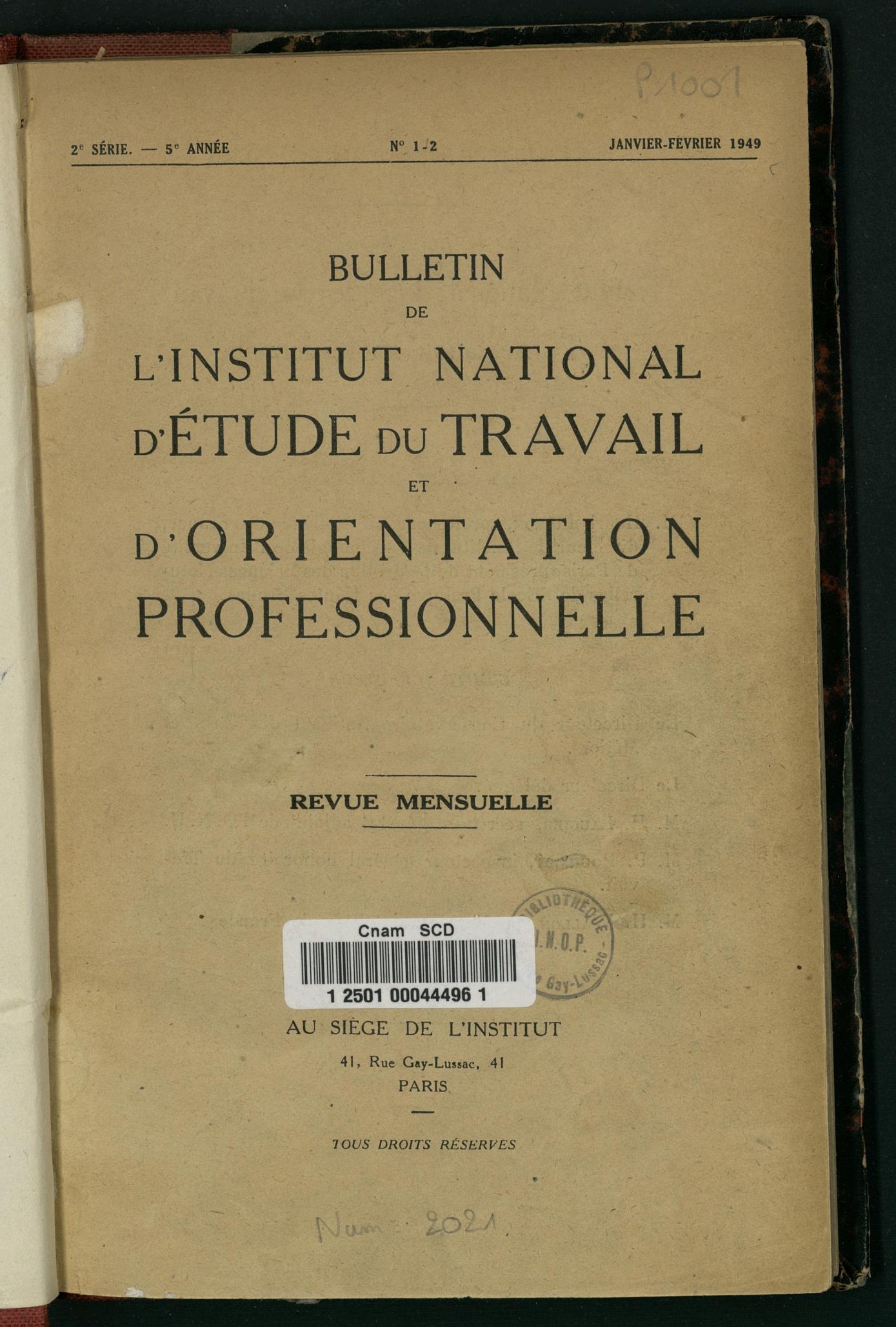 Page de titre du GLP1001.17