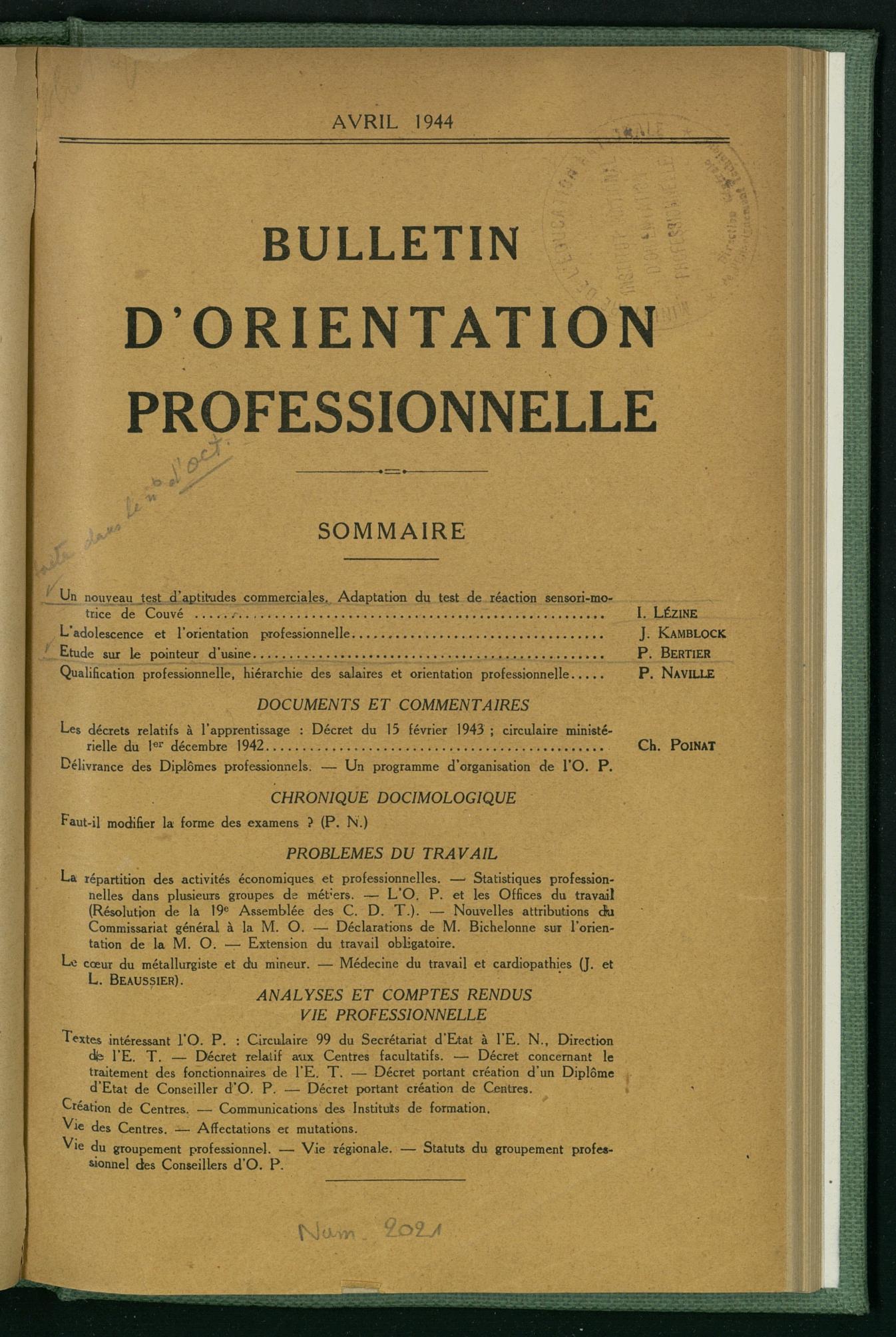 Page de titre du GLP1002.3