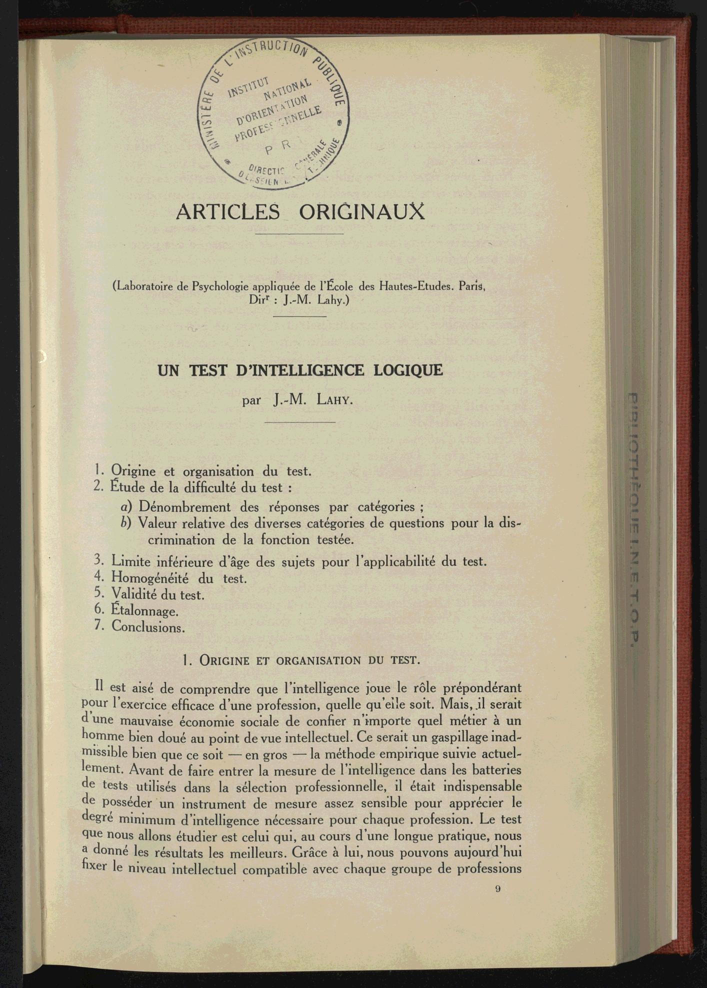 Page de titre du GLP1068.2