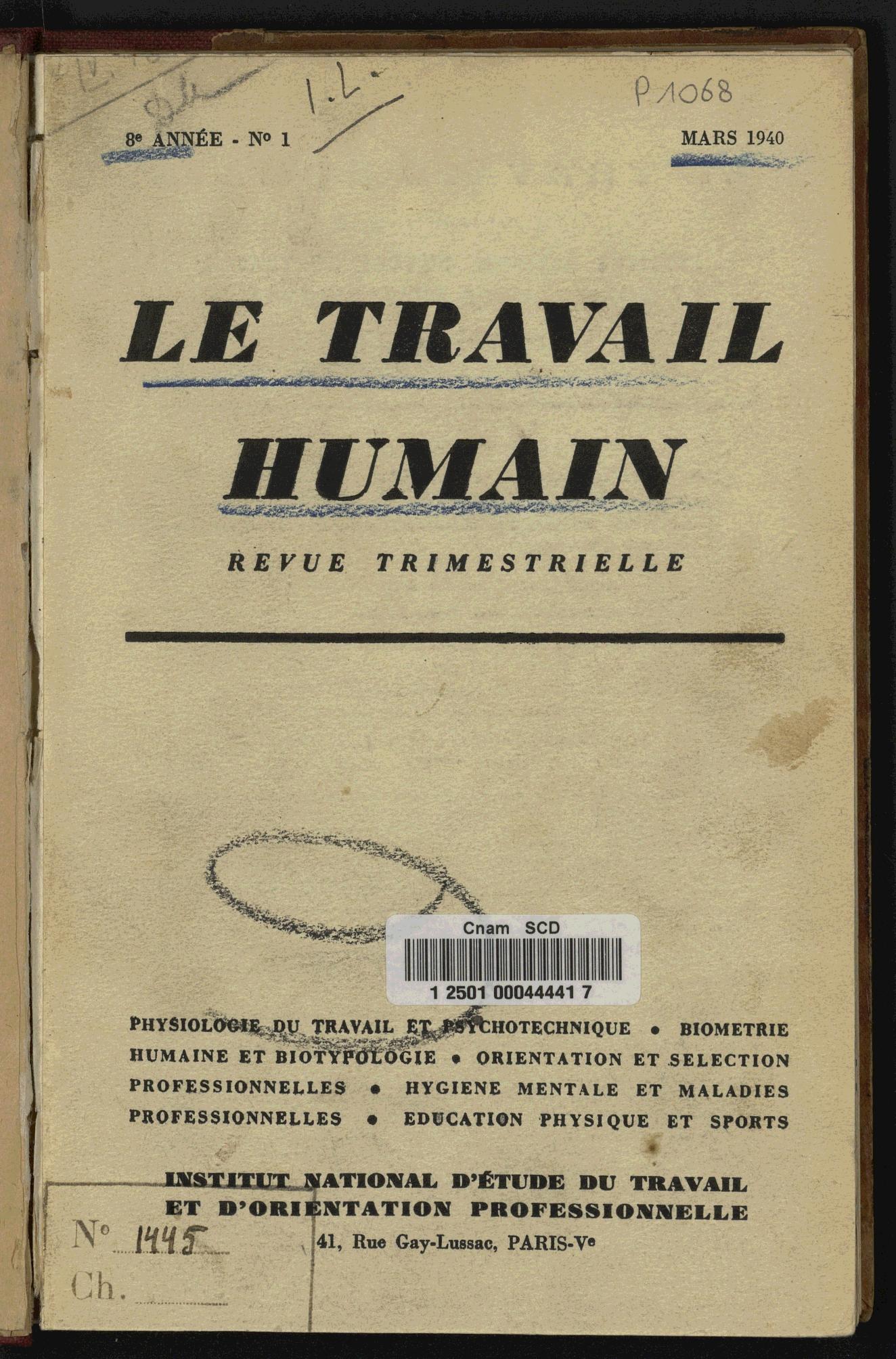 Page de titre du GLP1068.29