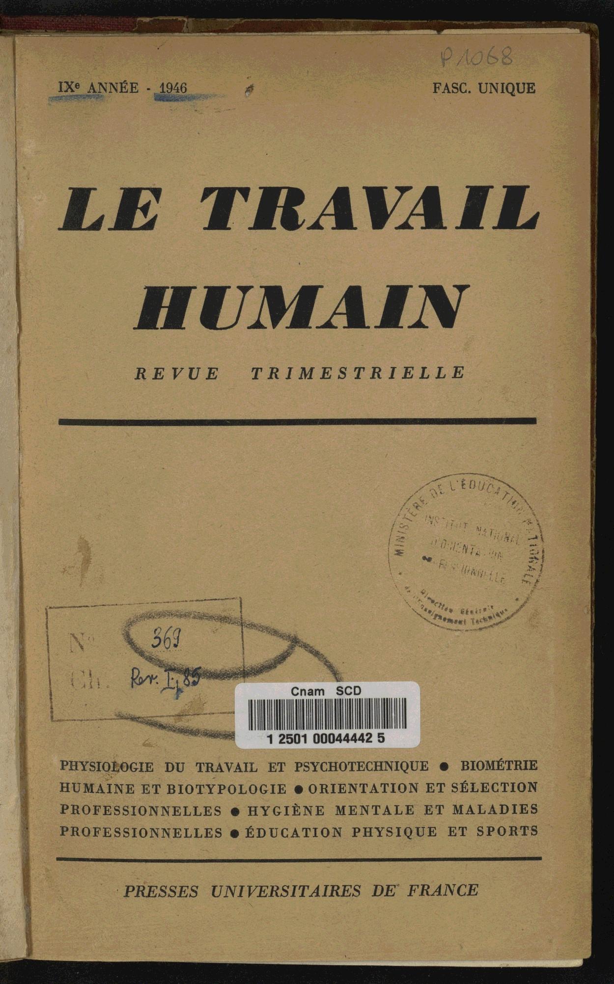 Page de titre du GLP1068.30